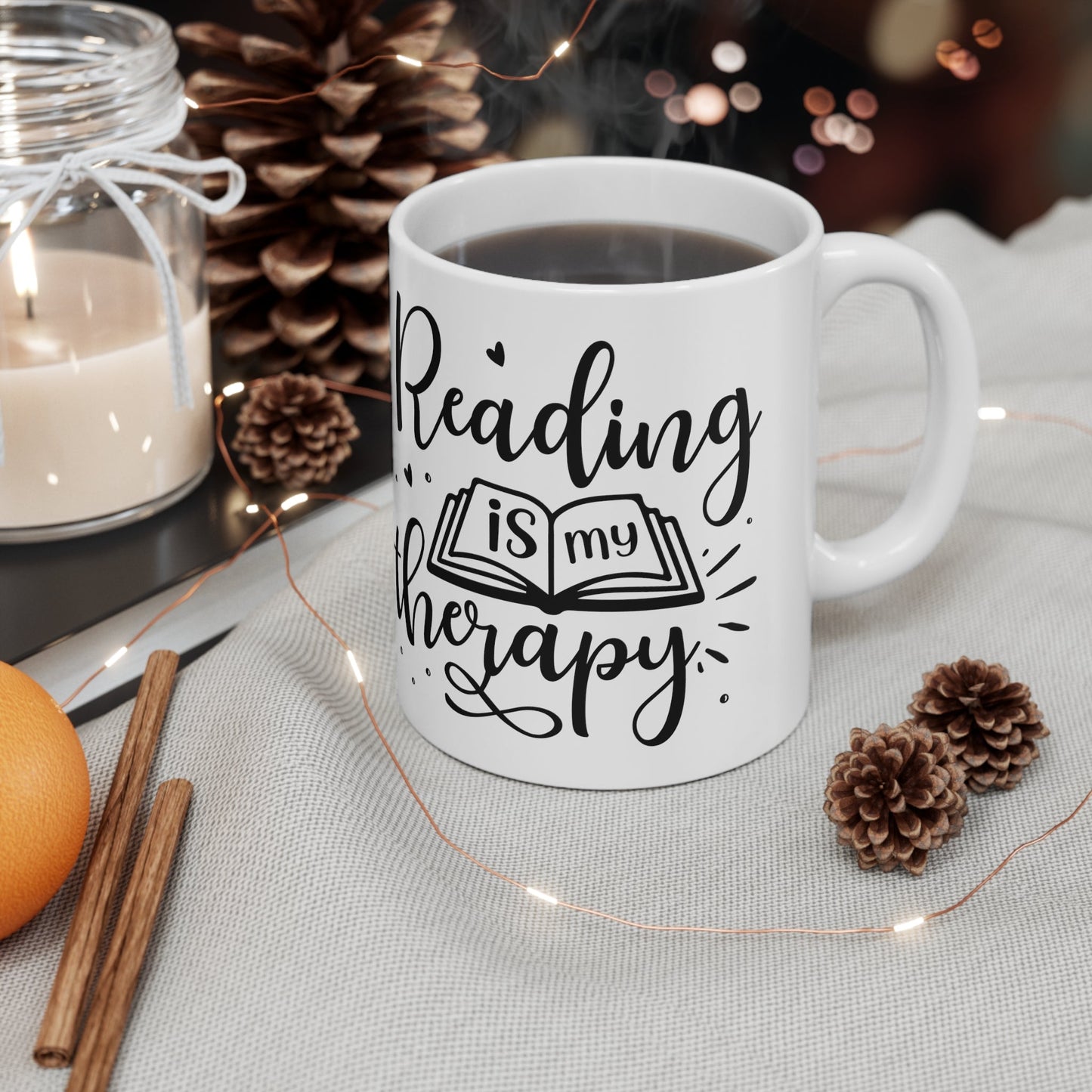 Reading is my Therapy Ceramic Mug 11oz