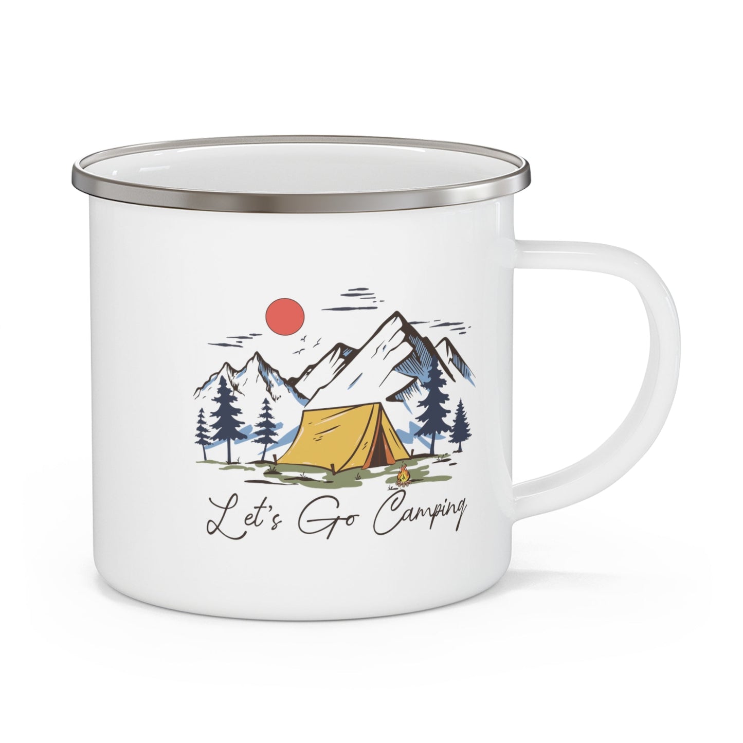 Let’s Go Camping Enamel Camping Mug