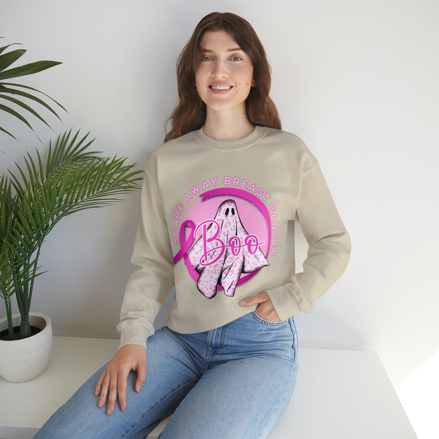 Scare Away Breast Cancer Heavy Blend™ Crewneck Sweatshirt