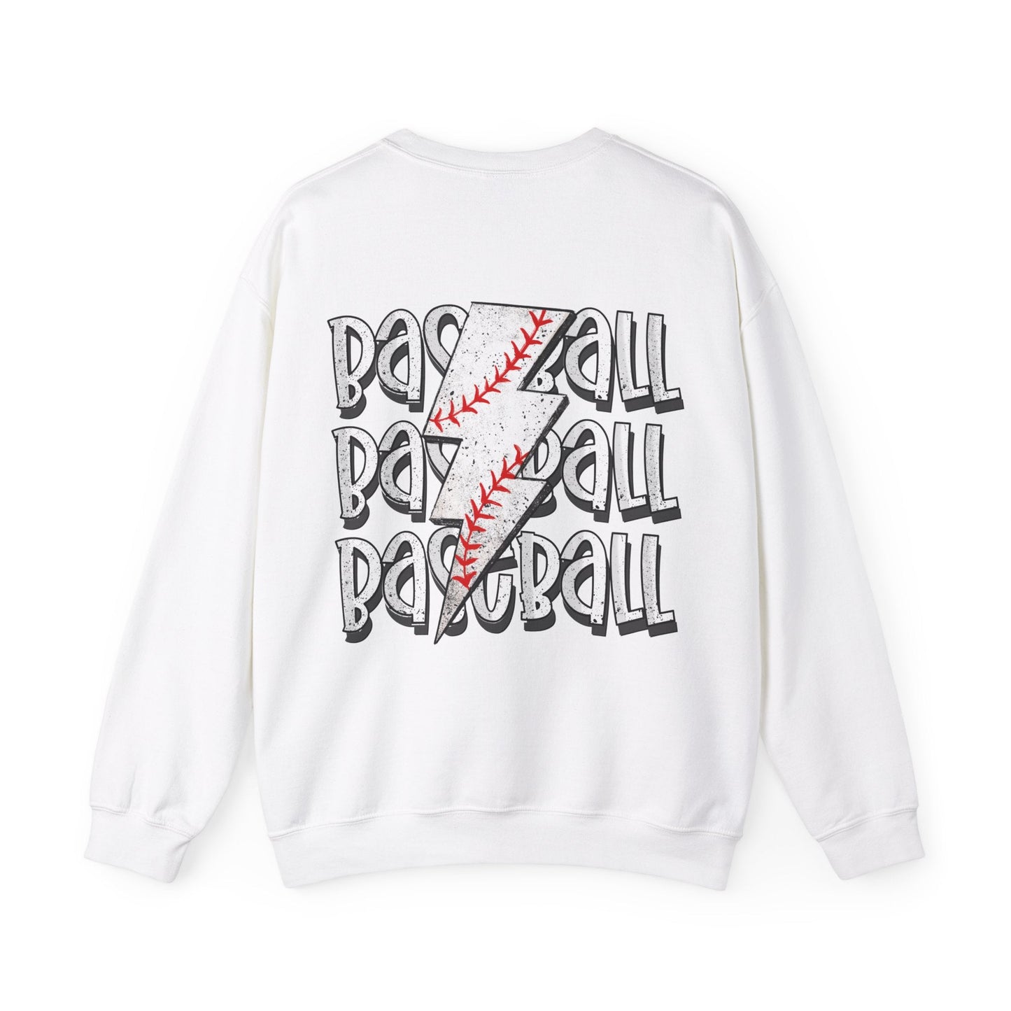 Baseball Lightning Bolt F/B Heavy Blend™ Crewneck Sweatshirt