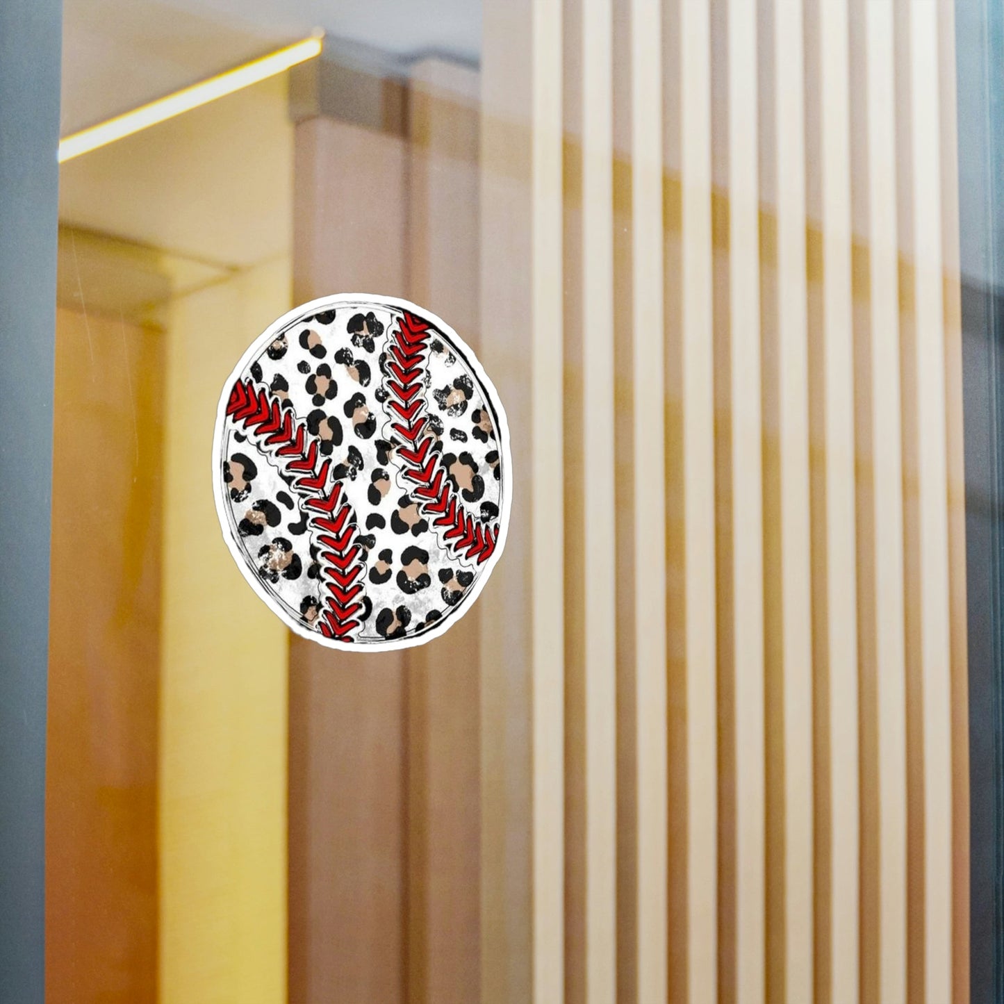 Leopard Baseball Sticker