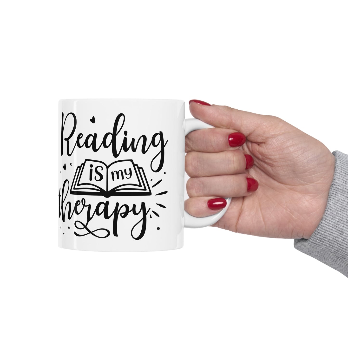 Reading is my Therapy Ceramic Mug 11oz