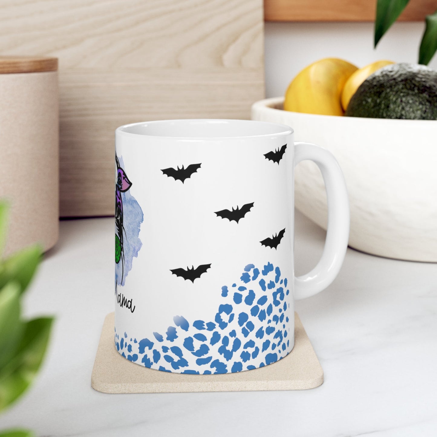 Spooky Mama Bats Ceramic Mug 11oz