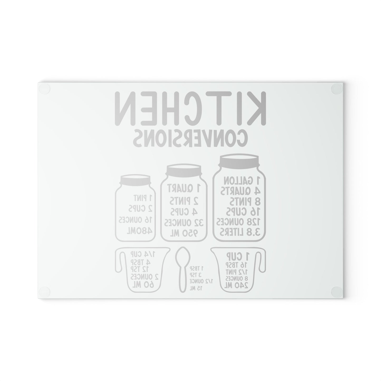 Kitchen Conversations Glass Cutting Board