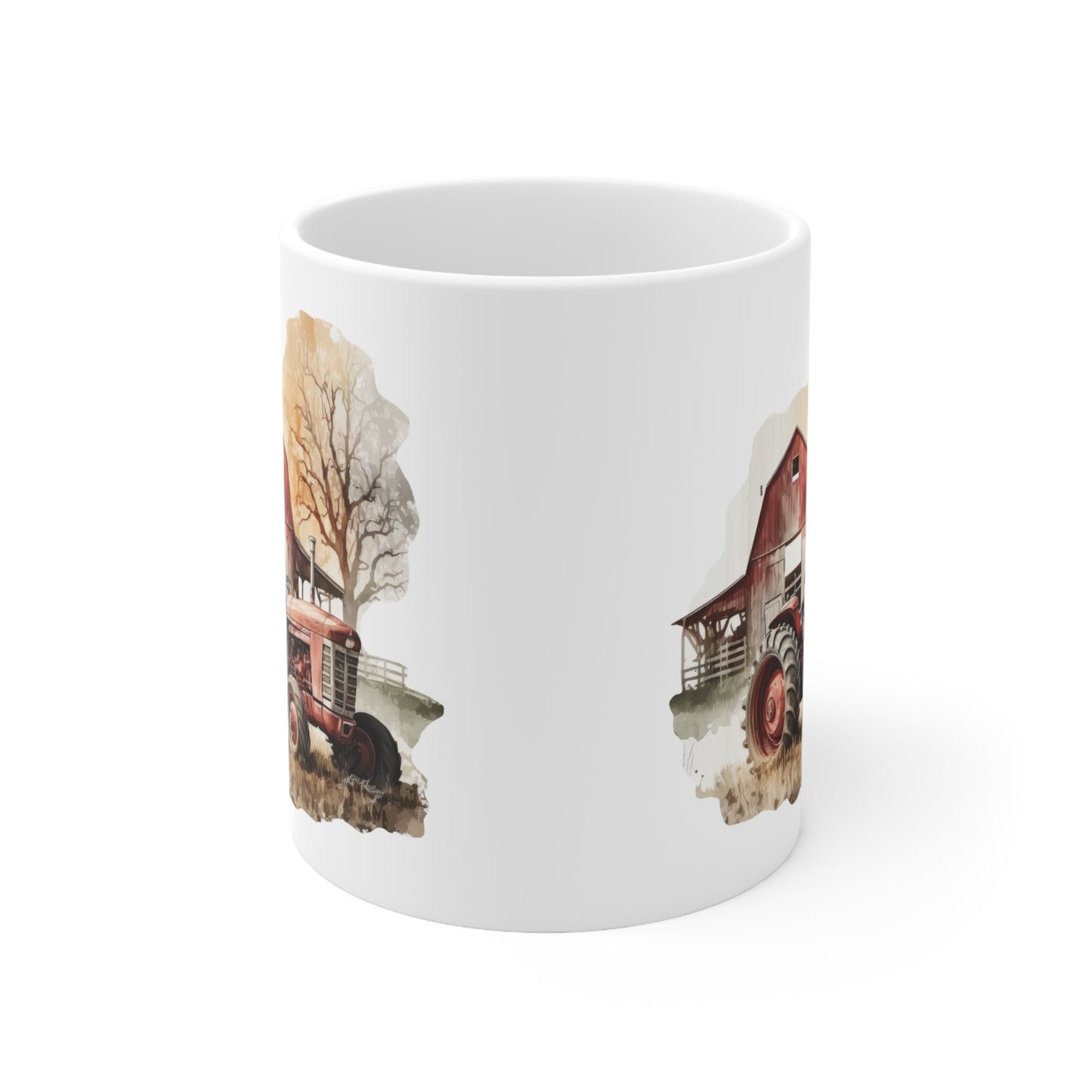 Barn & Tractor Ceramic Mug 11oz