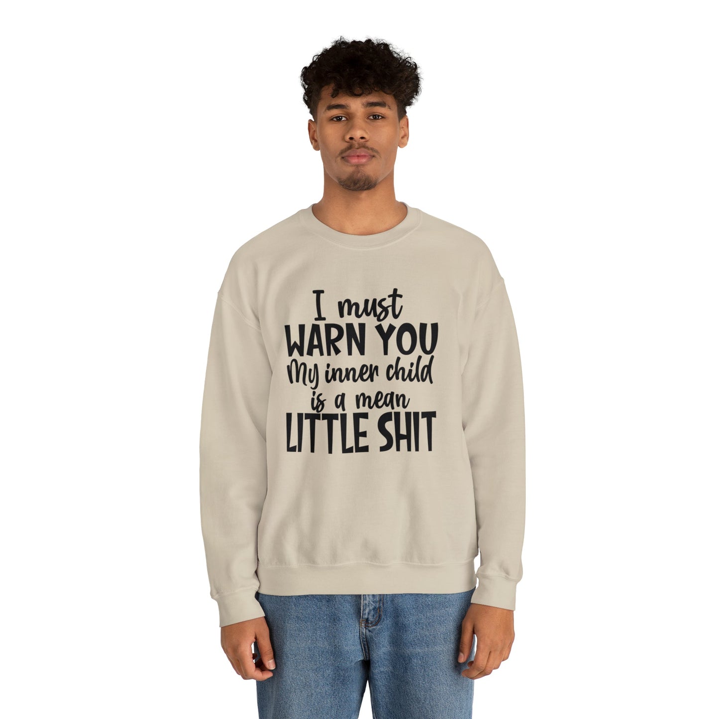 Inner Child Is A Mean Little Shit  Heavy Blend™ Crewneck Sweatshirt