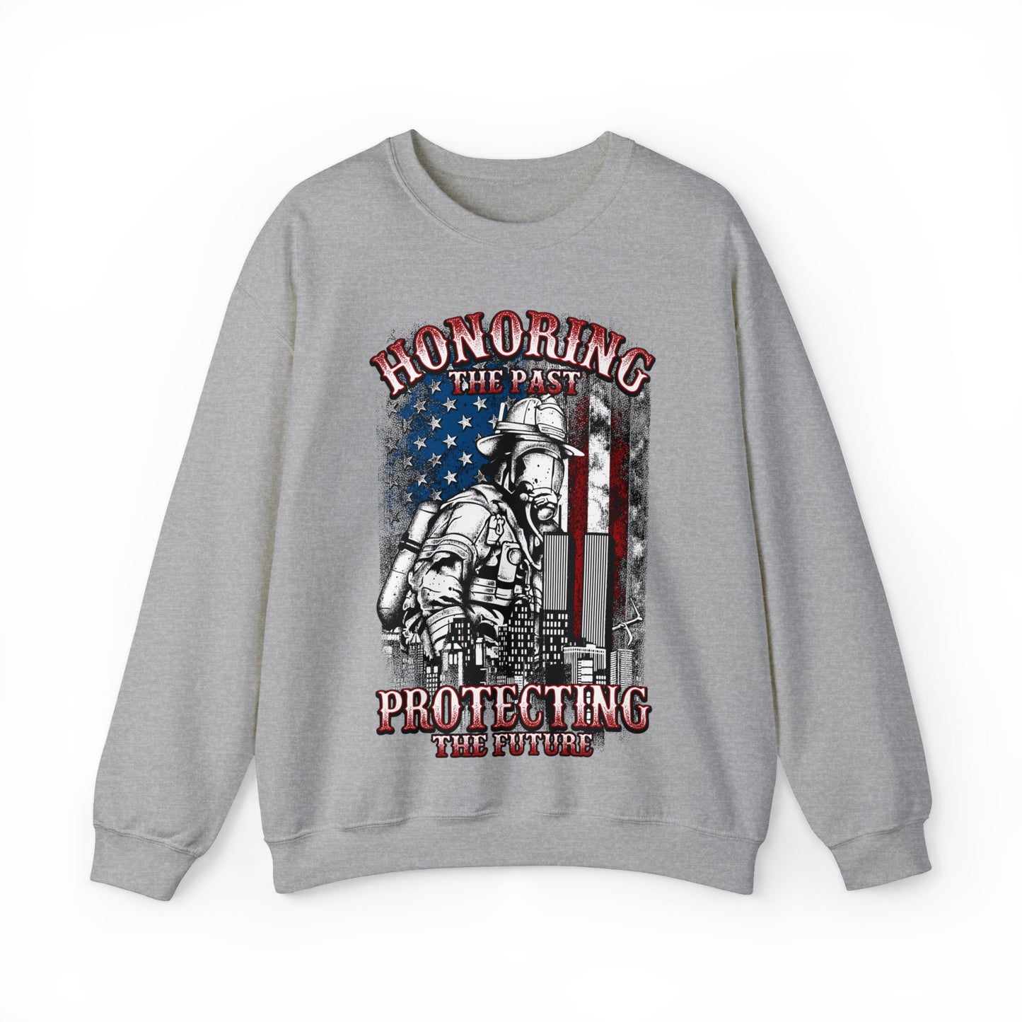 Firefighter Honoring and Protecting Heavy Blend™ Crewneck Sweatshirt