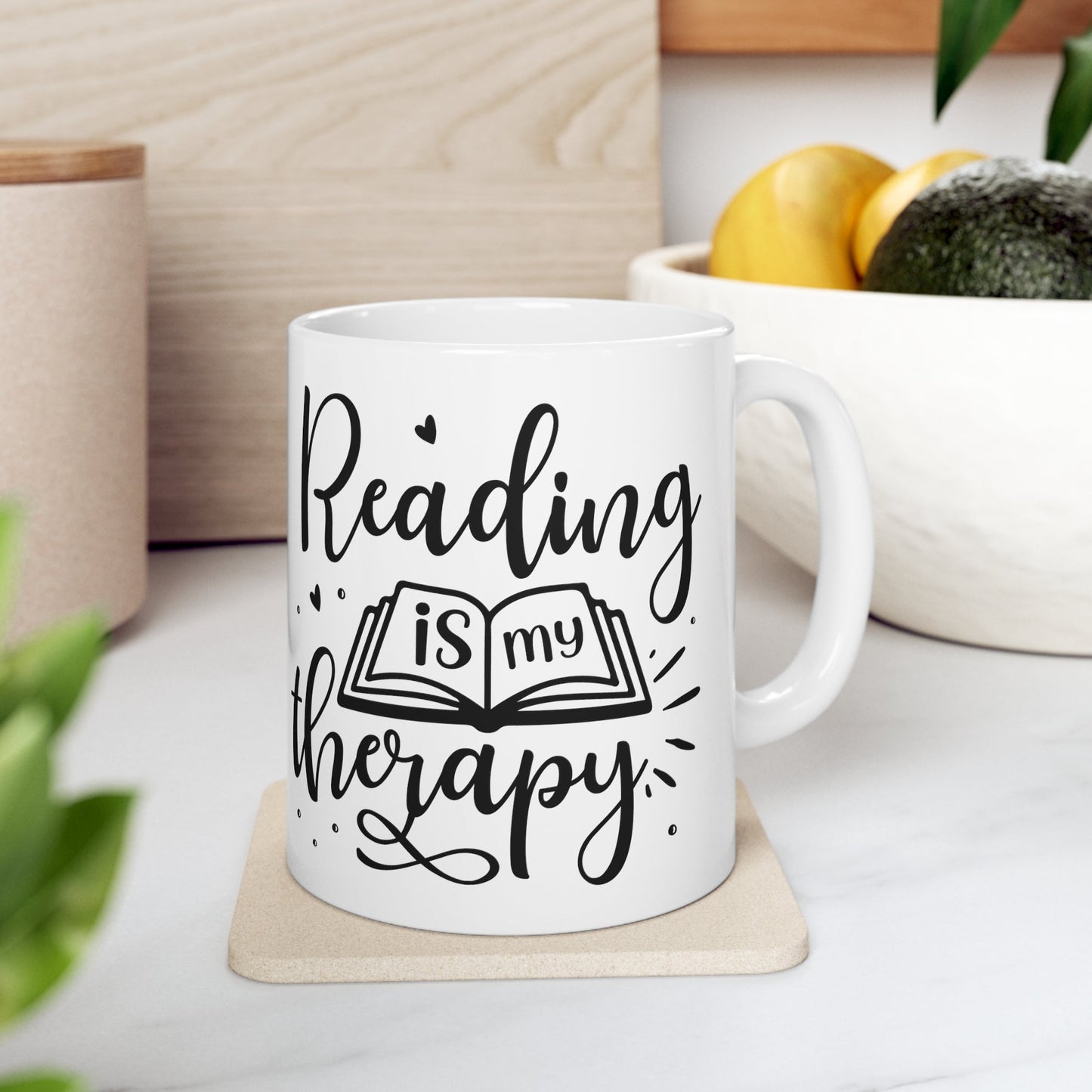 Reading is my Therapy Ceramic Mug 11oz