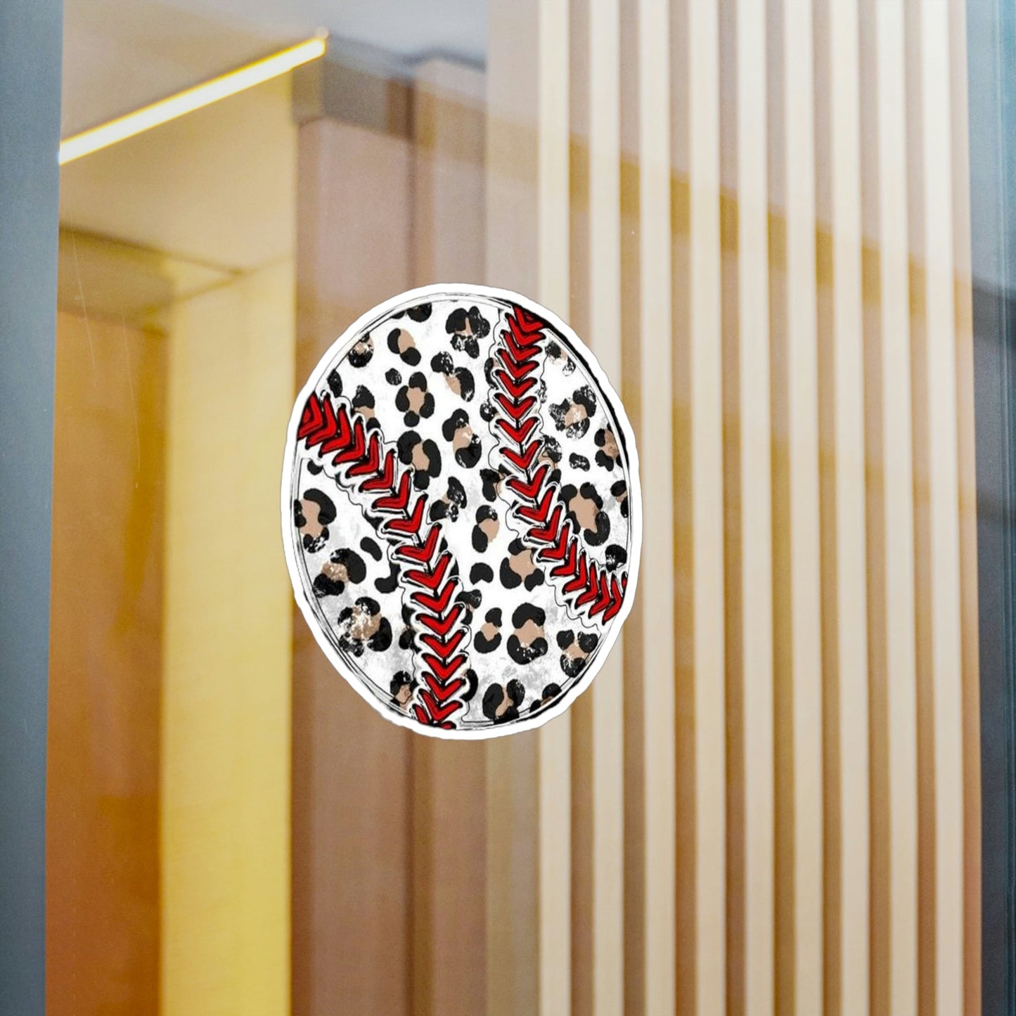 Leopard Baseball Sticker