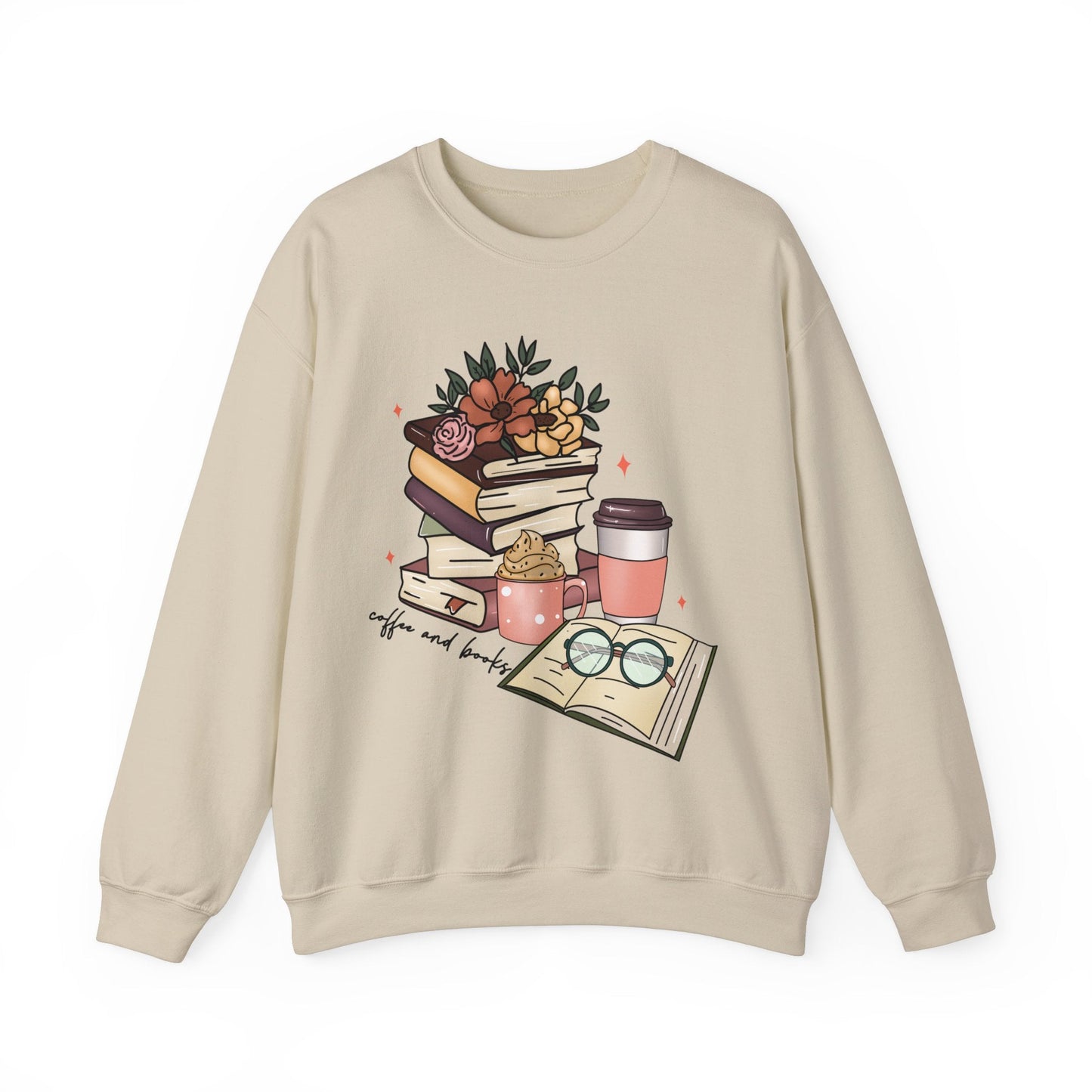 Coffee and Books Heavy Blend™ Crewneck Sweatshirt