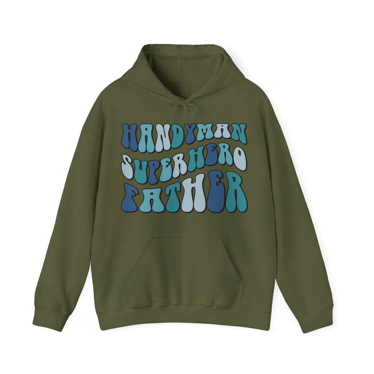 Handyman Superhero Father Heavy Blend™ Hooded Sweatshirt