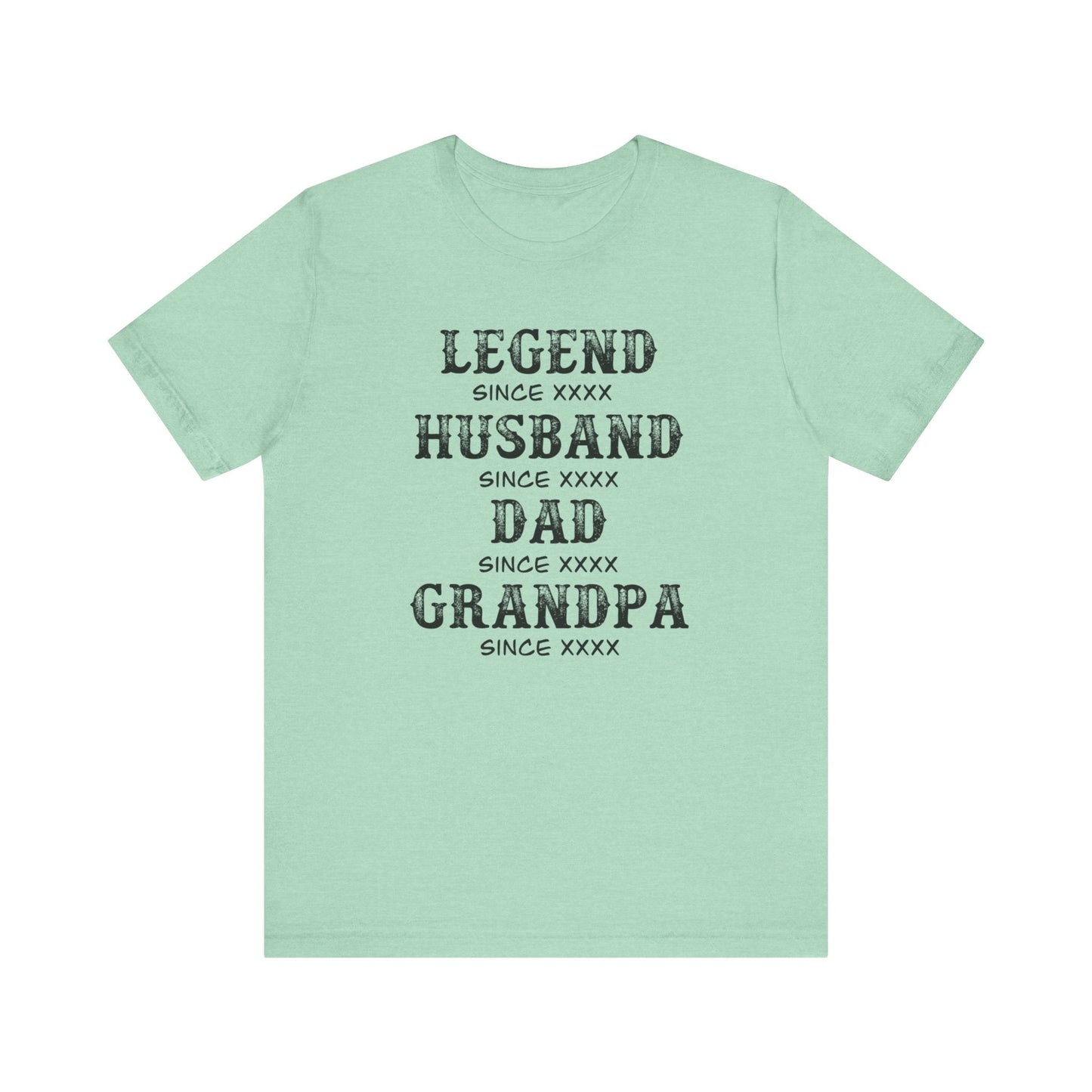 Custom Legend Husband Dad Grandpa Jersey Short Sleeve Tee