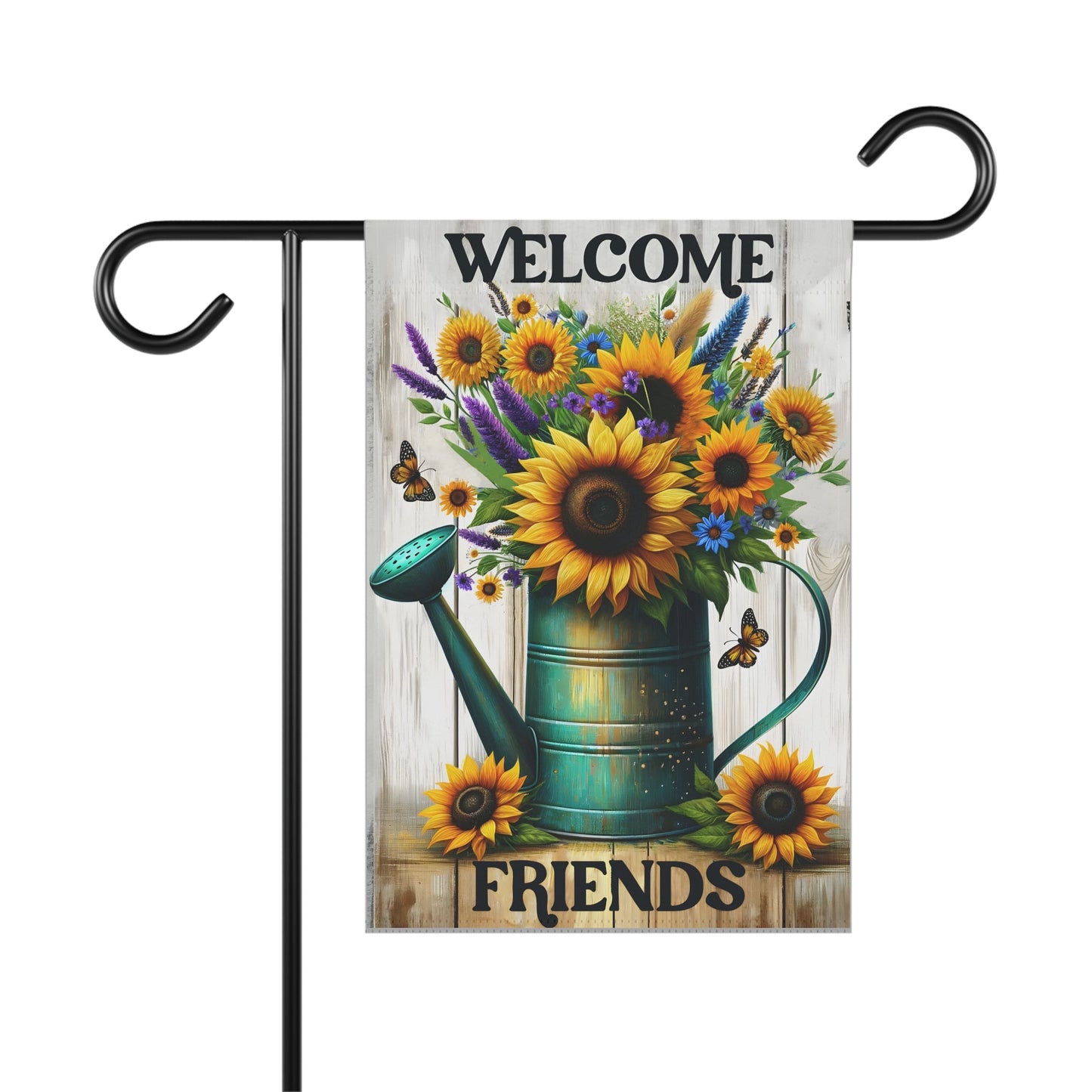 Welcome Friends Sunflowers Garden & House Banner