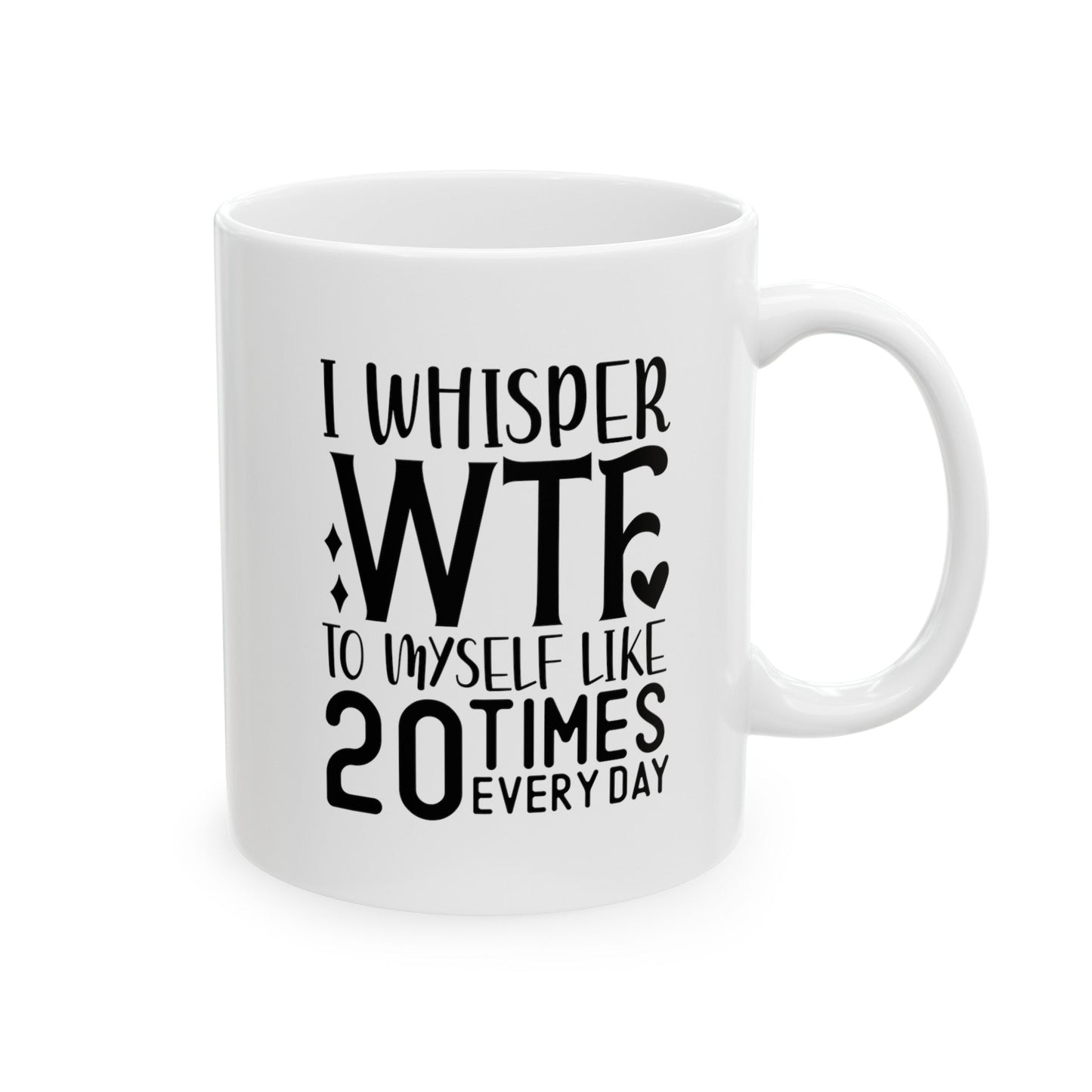 I Whisper WTF Ceramic Mug, (11oz, 15oz)