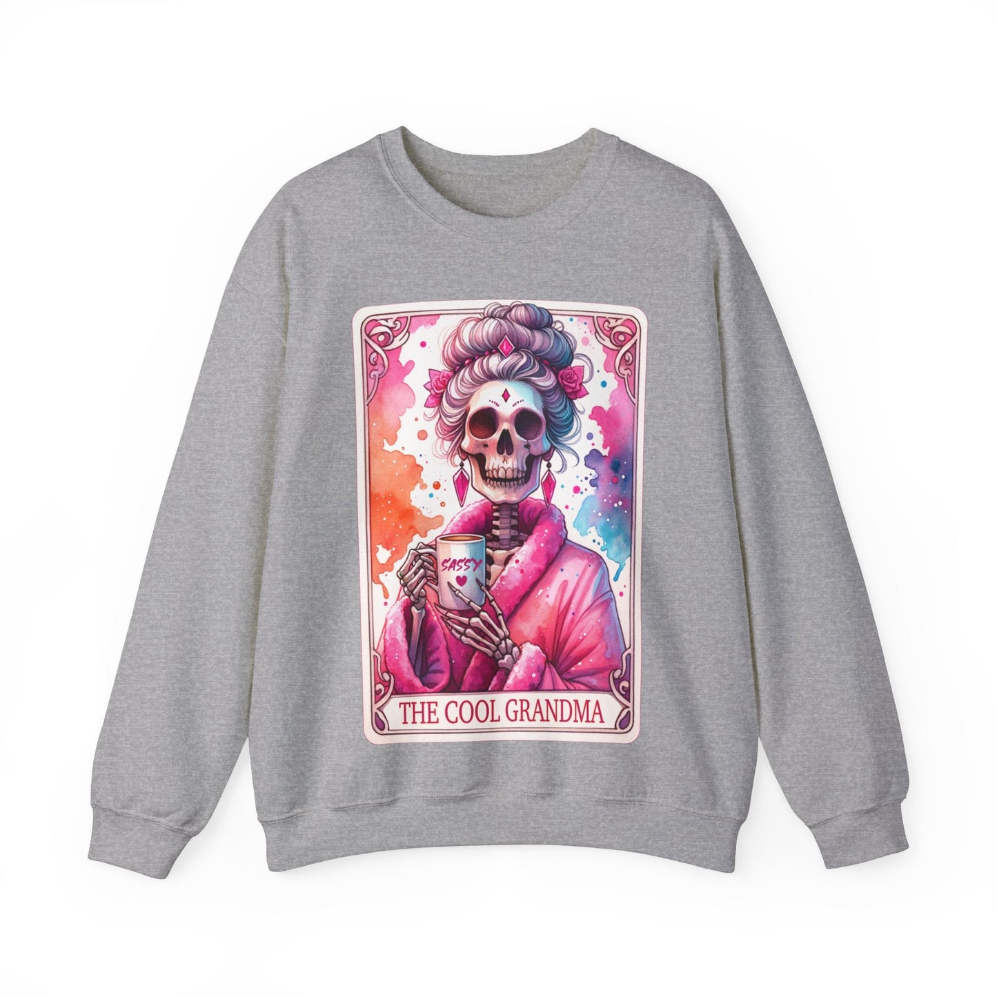 Cool Grandma Tarot Card Heavy Blend™ Crewneck Sweatshirt