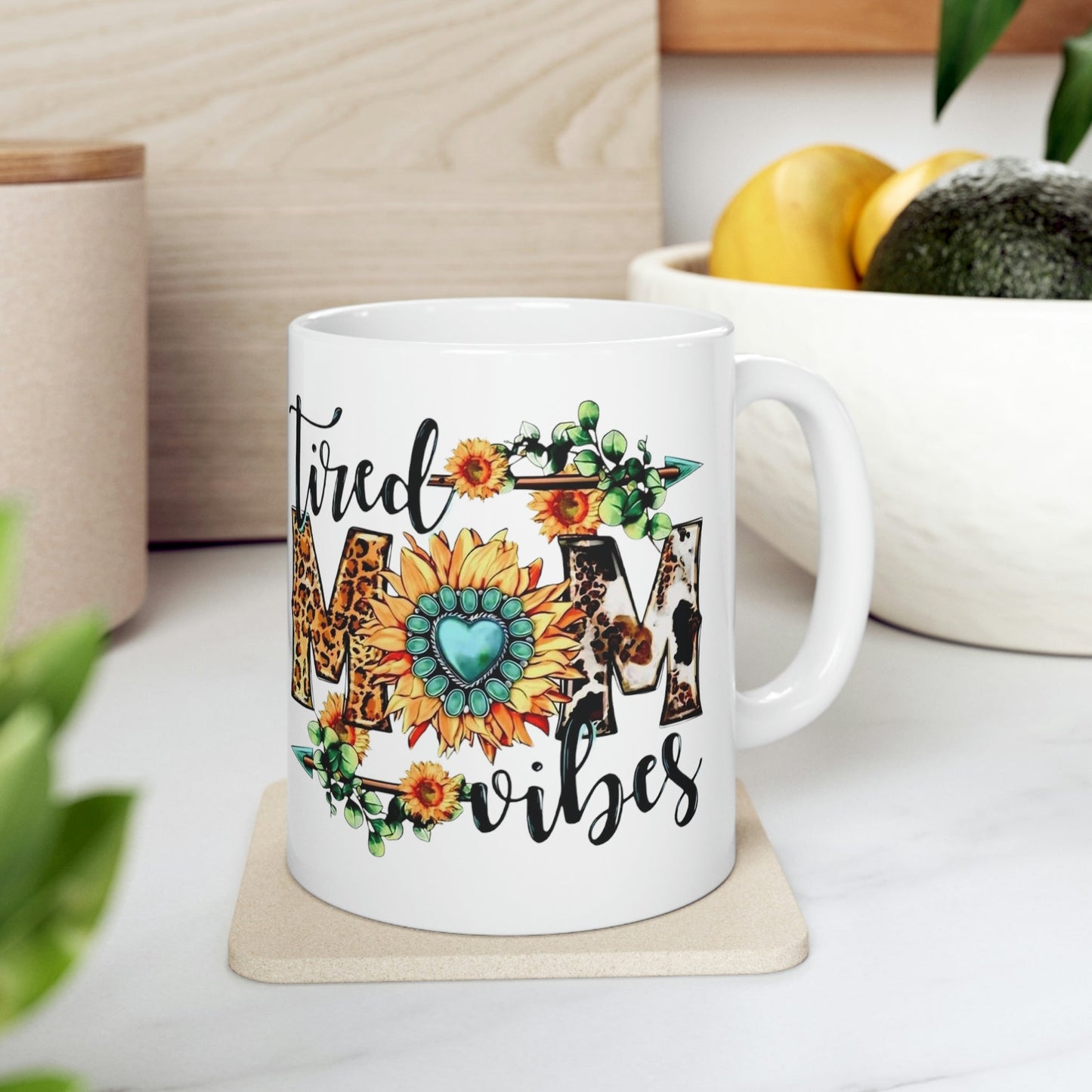 Tired Mom Vibes Ceramic Mug 11oz