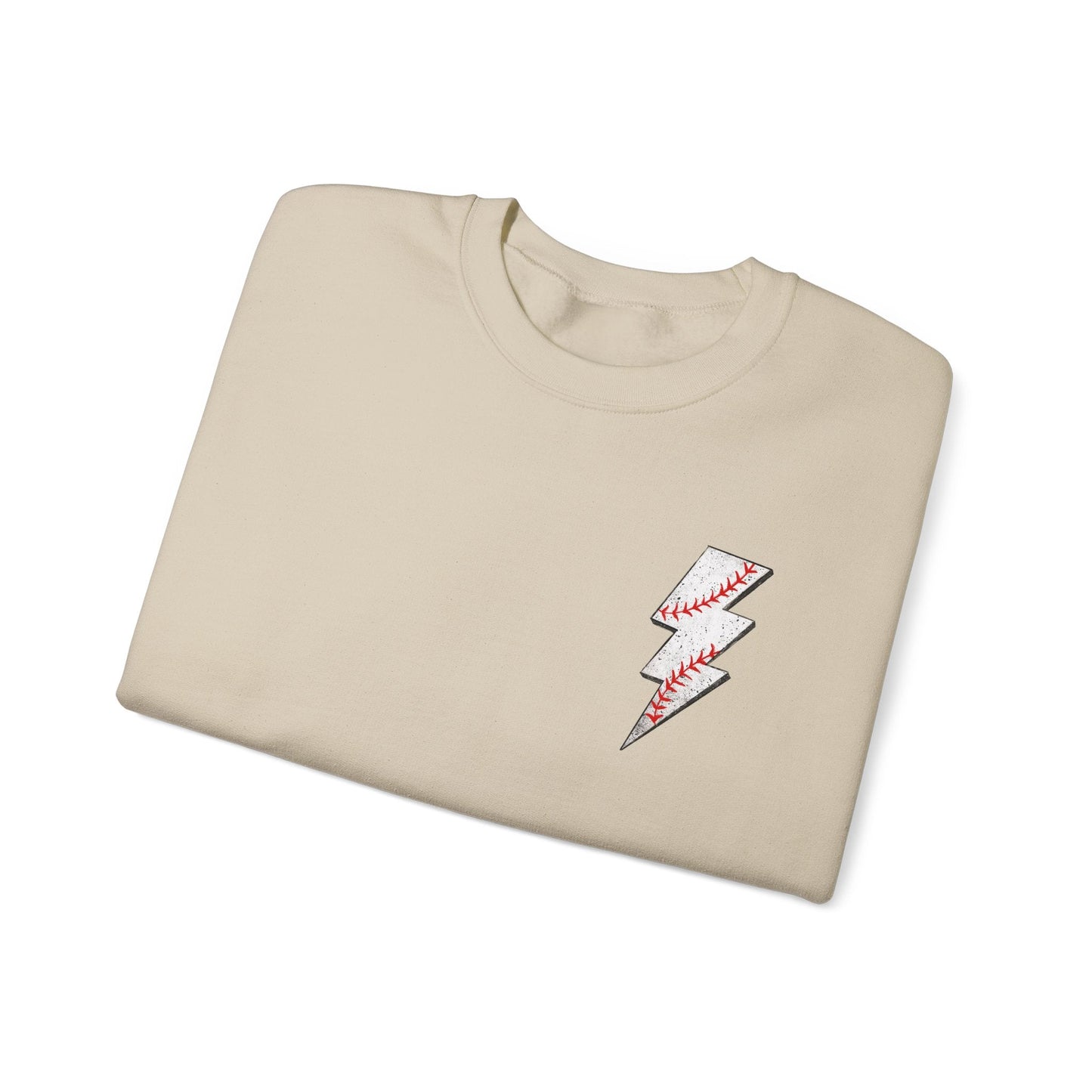 Baseball Lightning Bolt F/B Heavy Blend™ Crewneck Sweatshirt