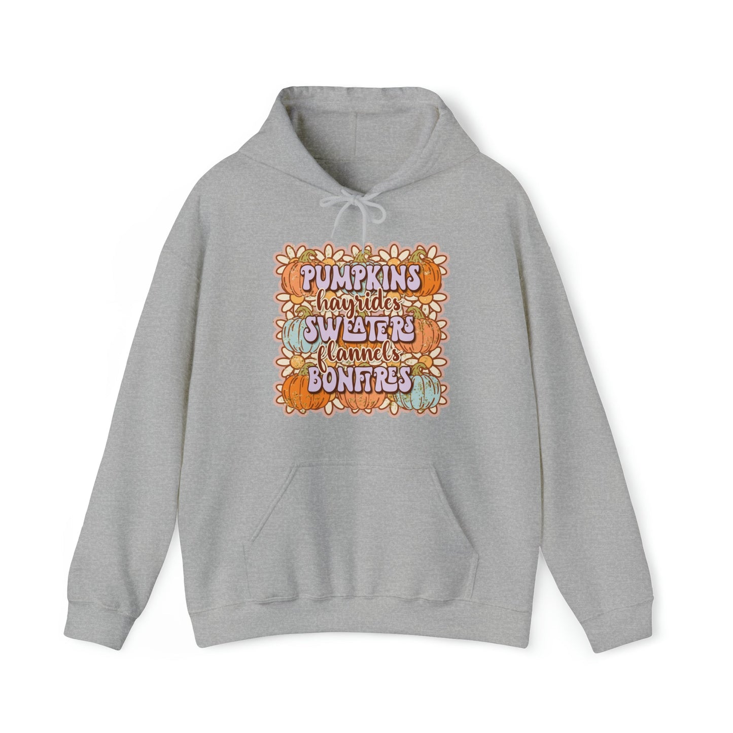 Daisy Pumpkin Hay Heavy Blend™ Hooded Sweatshirt