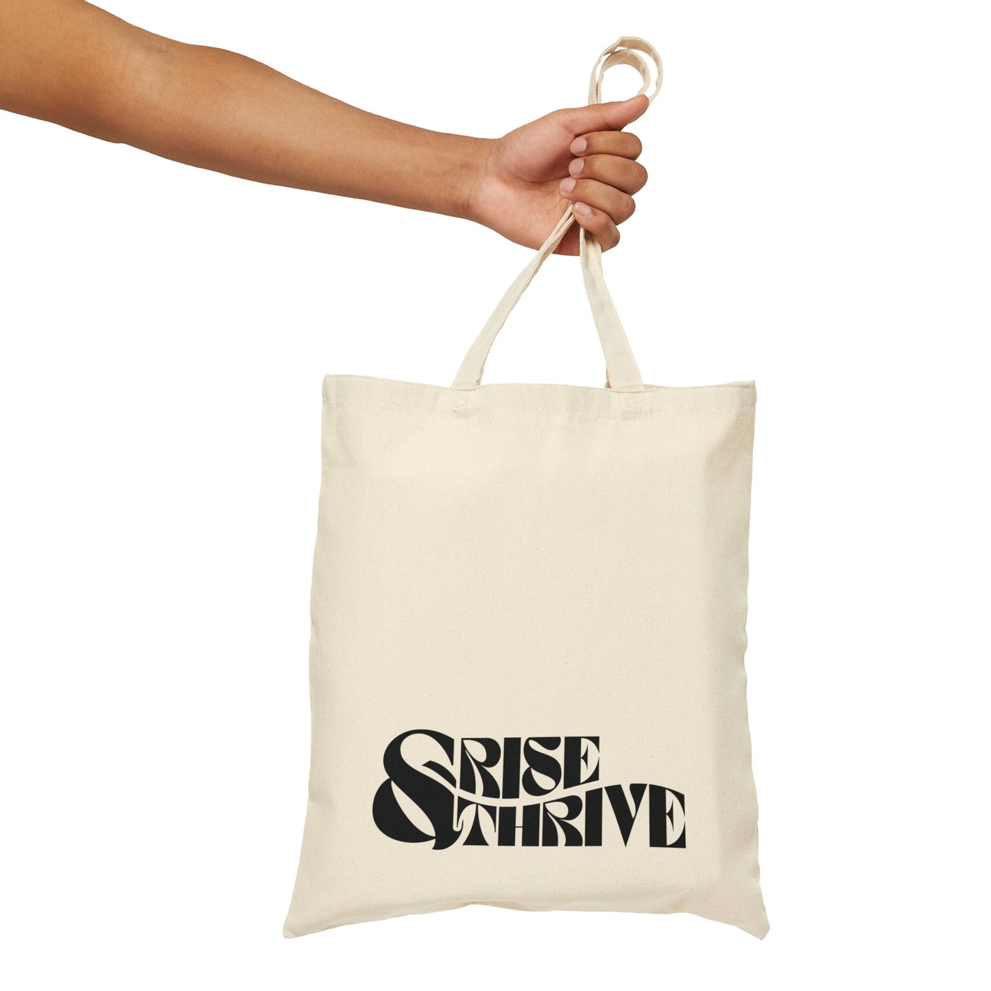 Rise & Thrive Cotton Canvas Tote Bag