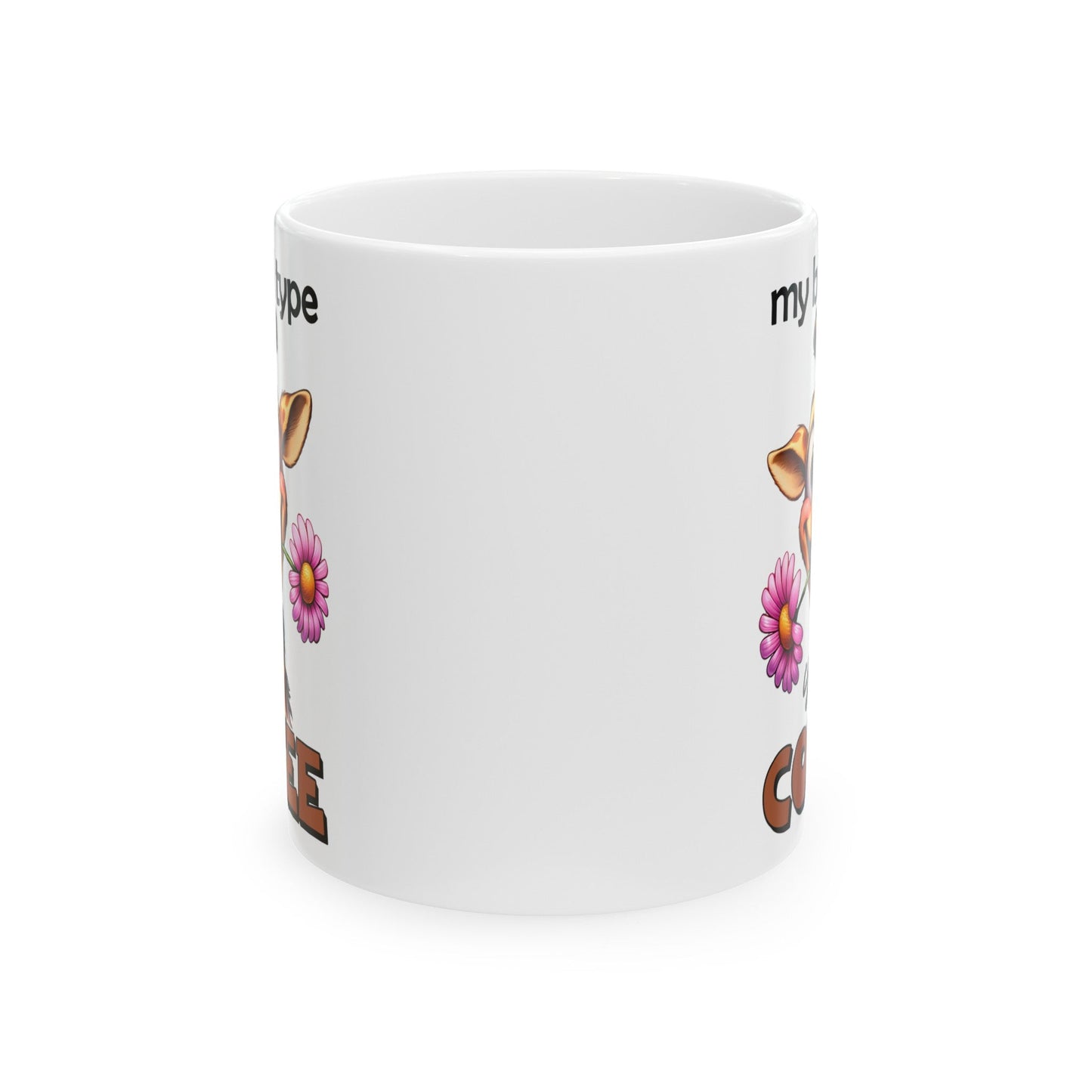 My Blood Type Is Coffee Giraffe Ceramic Mug, (11oz, 15oz)