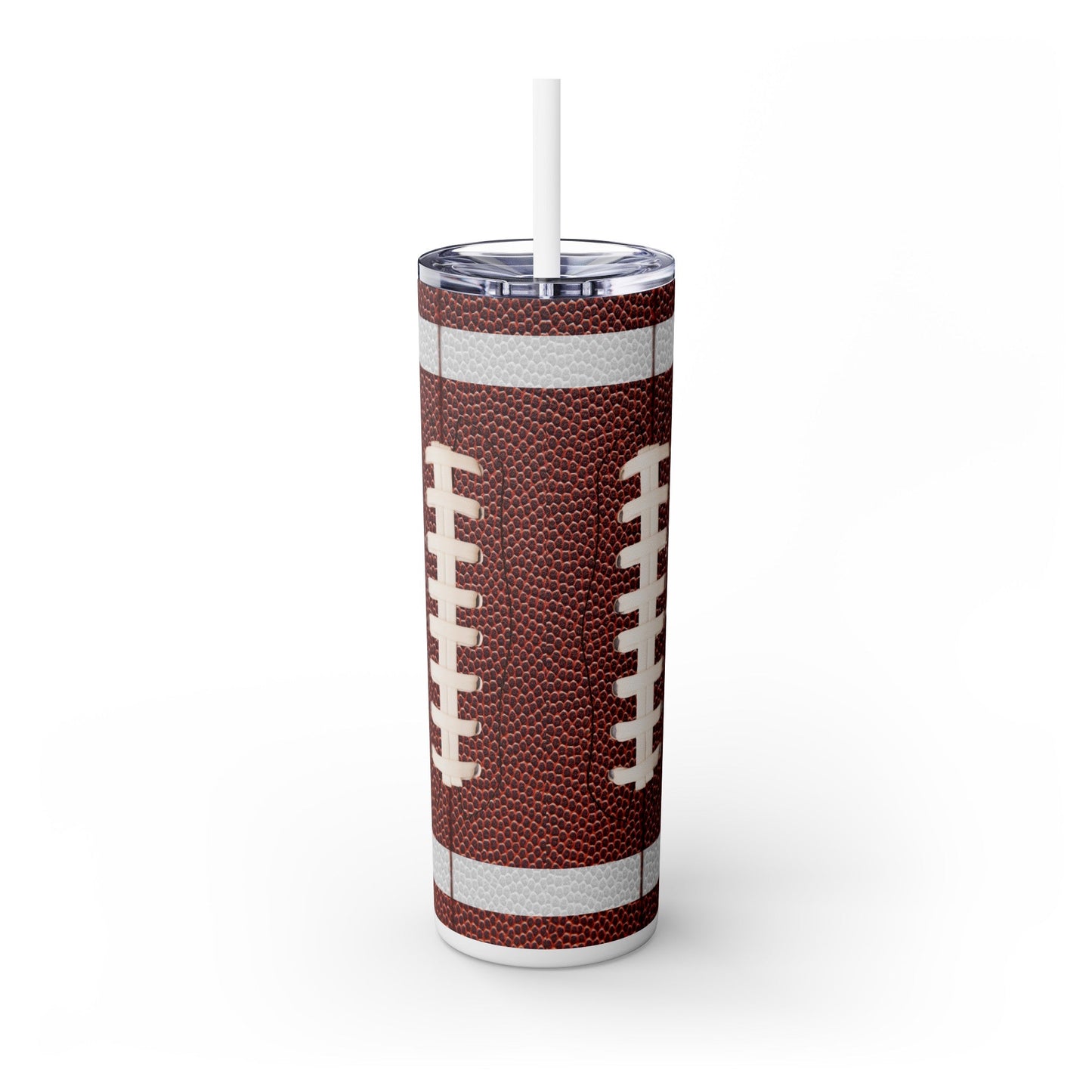 #Football Mom Skinny Tumbler with Straw, 20oz