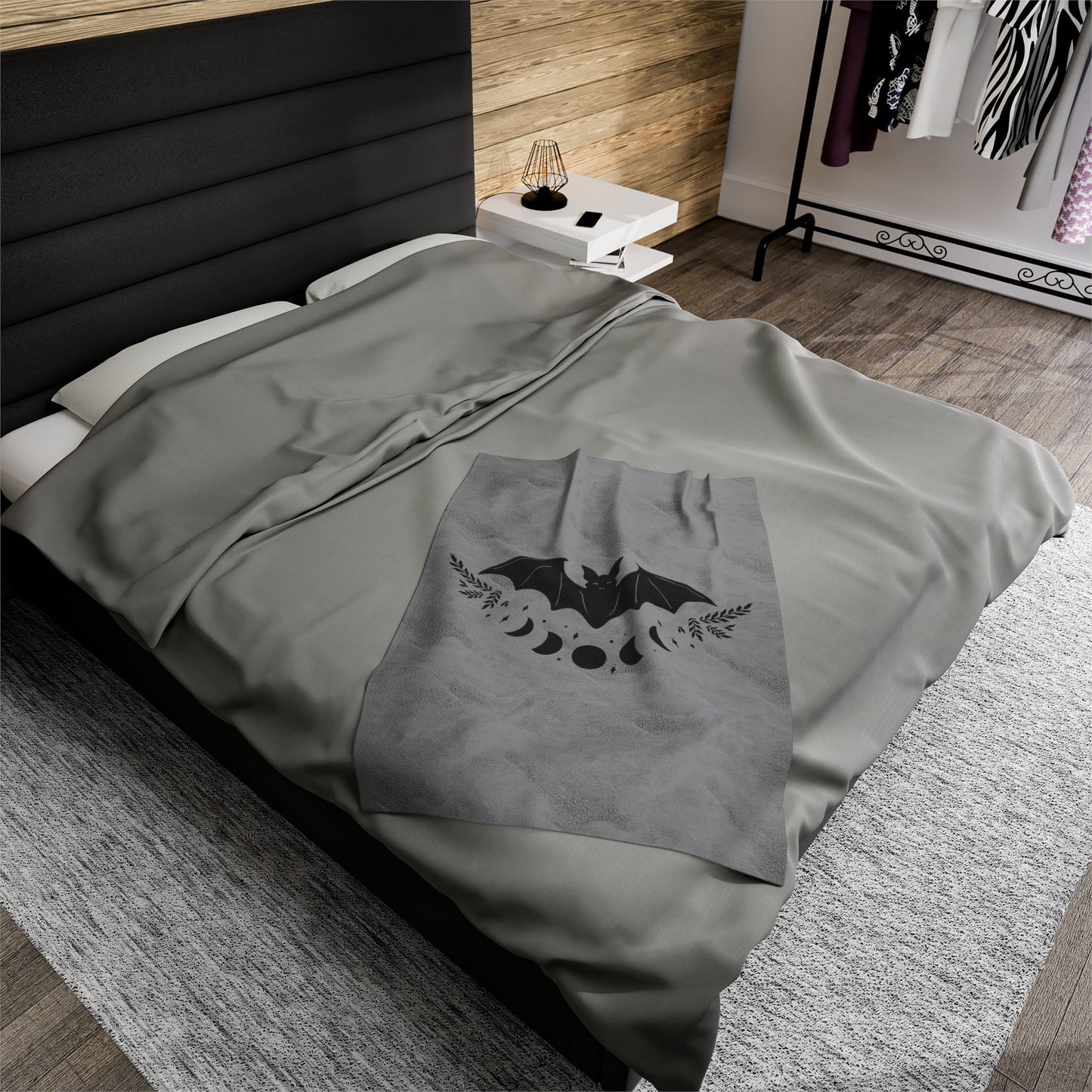 Night Bat Velveteen Plush Blanket