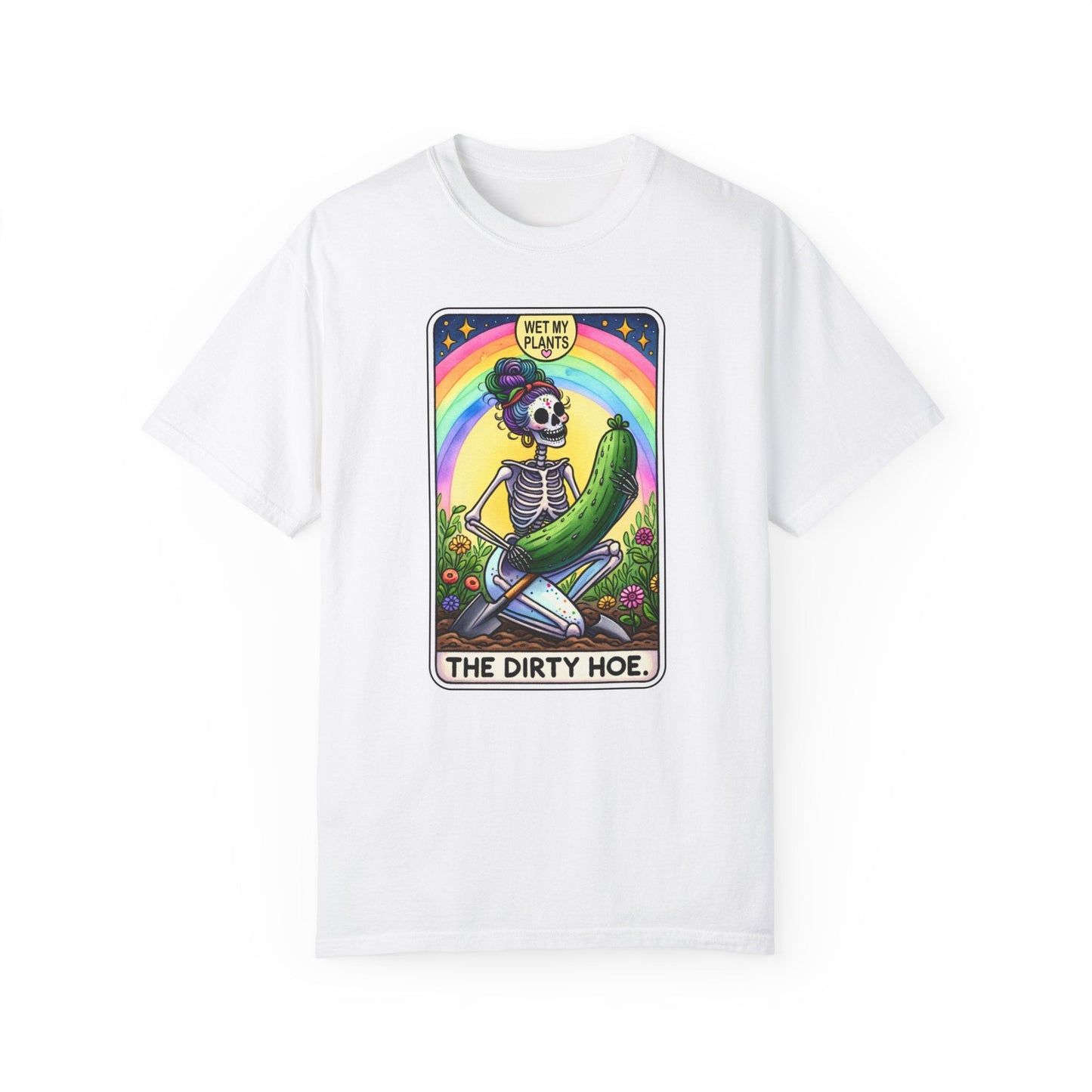 The Dirty Hoe Tarot Card Garment-Dyed T-shirt