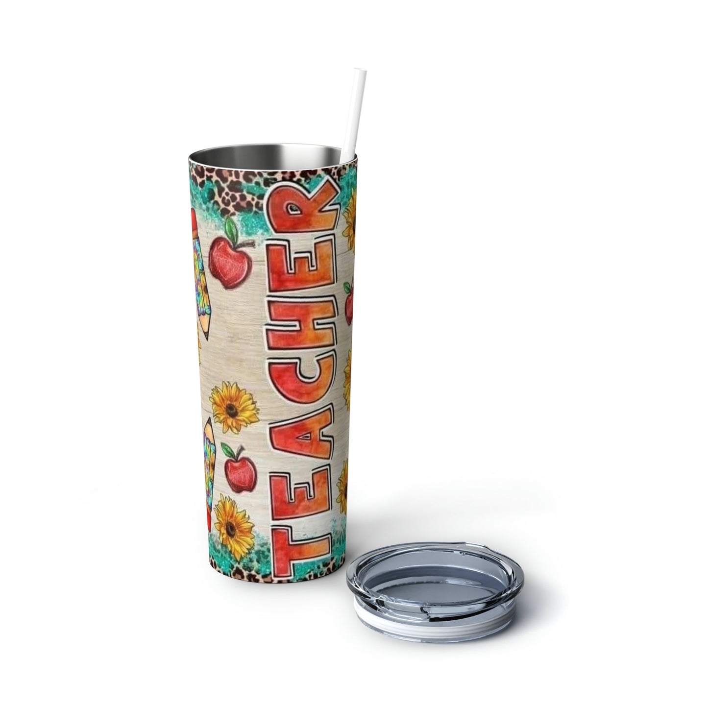 Teacher Sunflower Skinny Tumbler 20oz