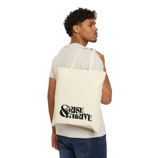 Rise & Thrive Cotton Canvas Tote Bag