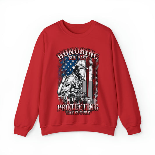 Firefighter Honoring and Protecting Heavy Blend™ Crewneck Sweatshirt