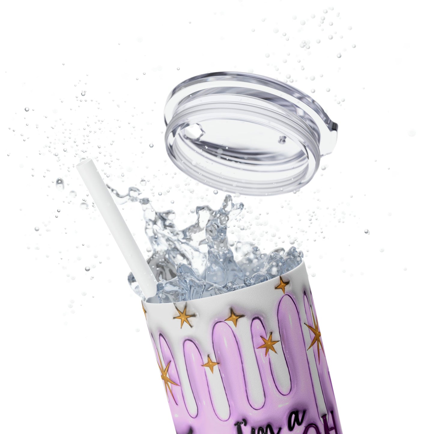 Inflated I’m A Witch Skinny Tumbler with Straw, 20oz