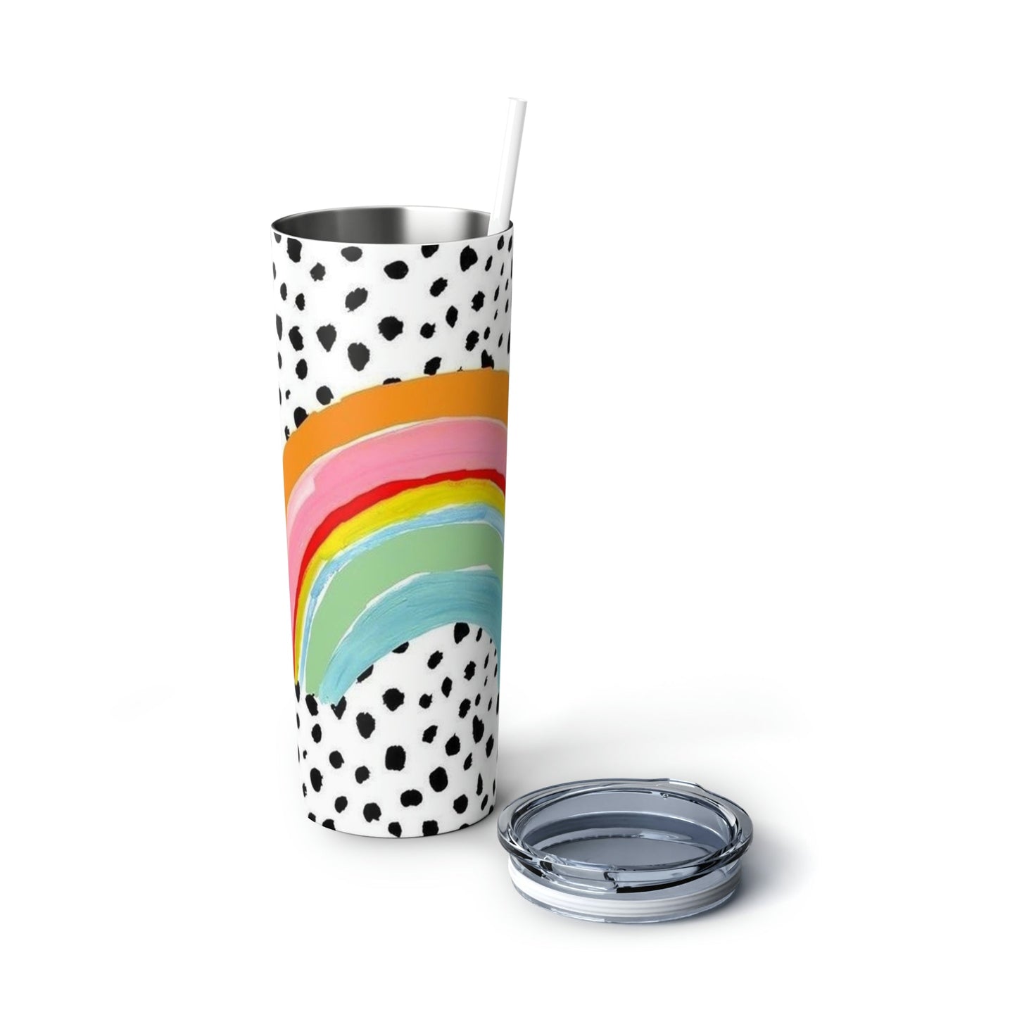 Watercolor Rainbow Skinny  Tumbler