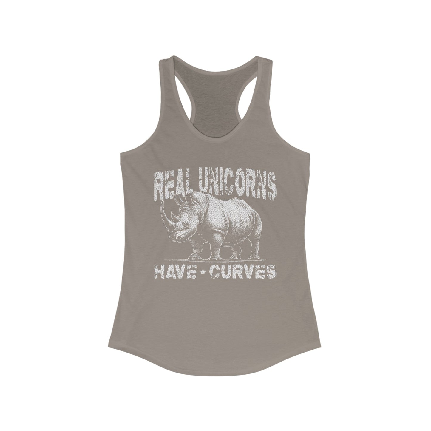 Real Unicorns Have Curves Women's Ideal Racerback Tank