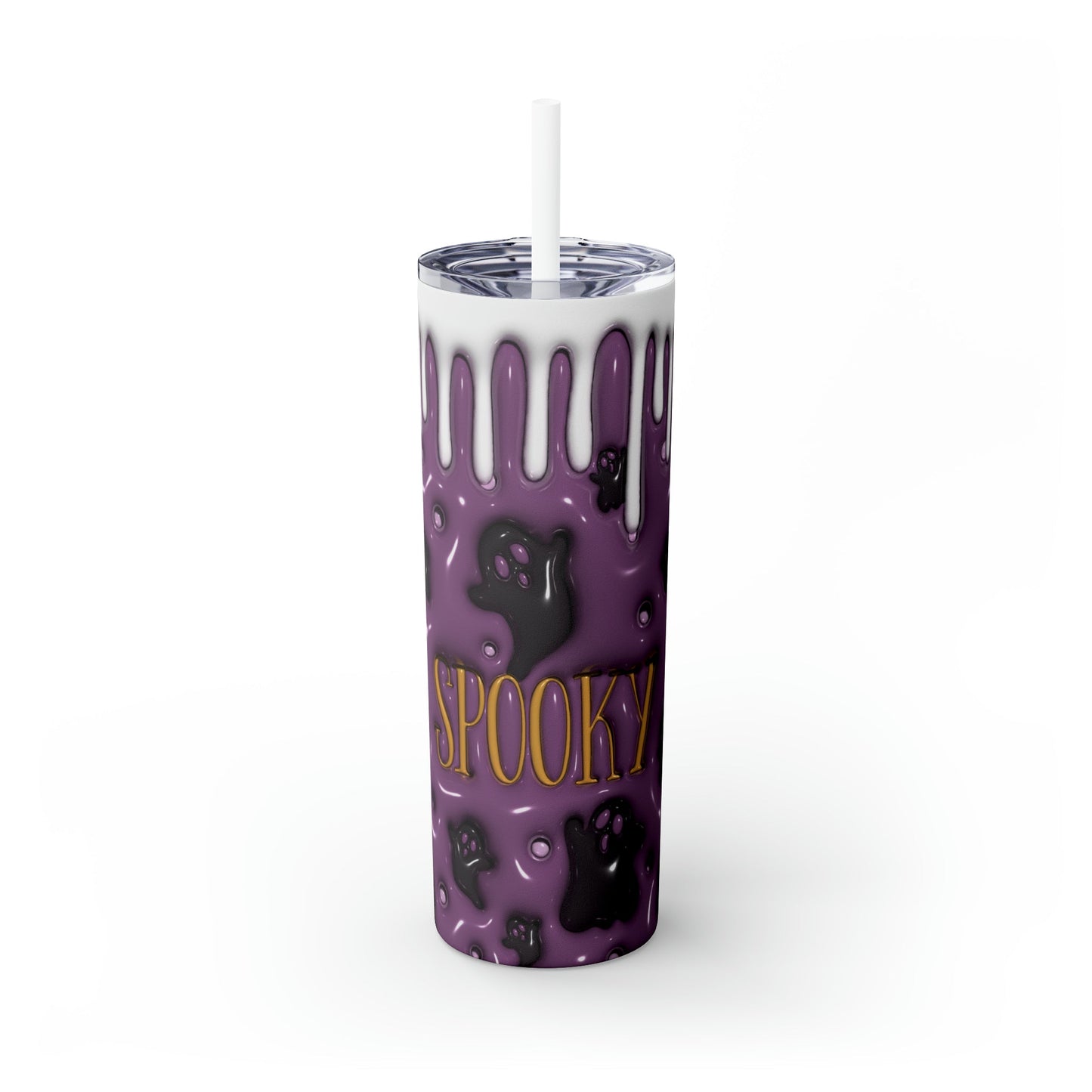 Inflated Spooky Skinny Tumbler with Straw, 20oz