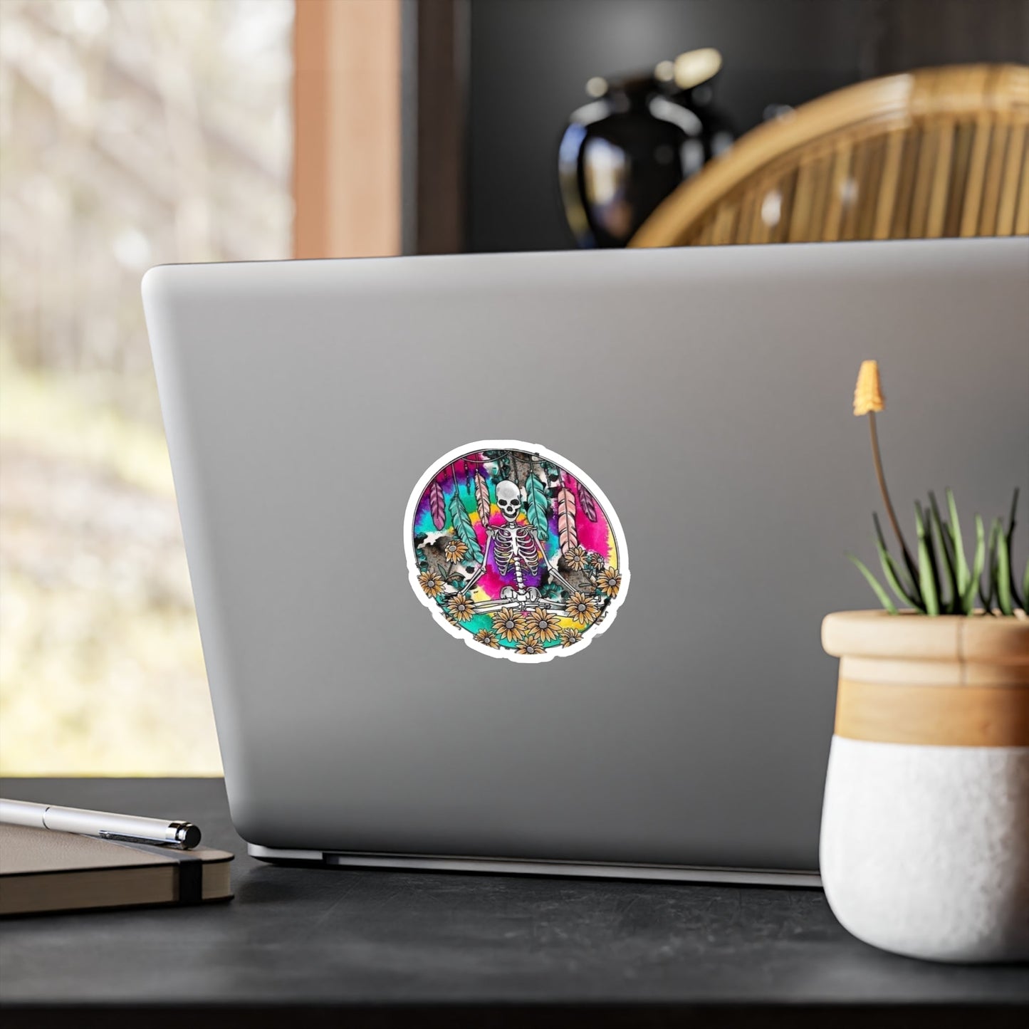 Meditate Skellie Sticker