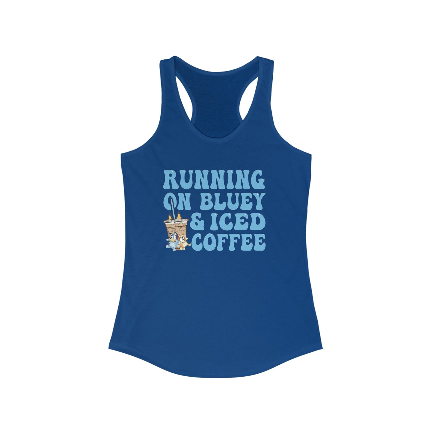 Blue(y) and Iced Coffee Racerback Tank