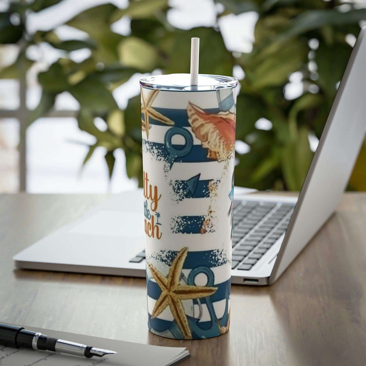 Salty Little Beach Skinny Tumbler