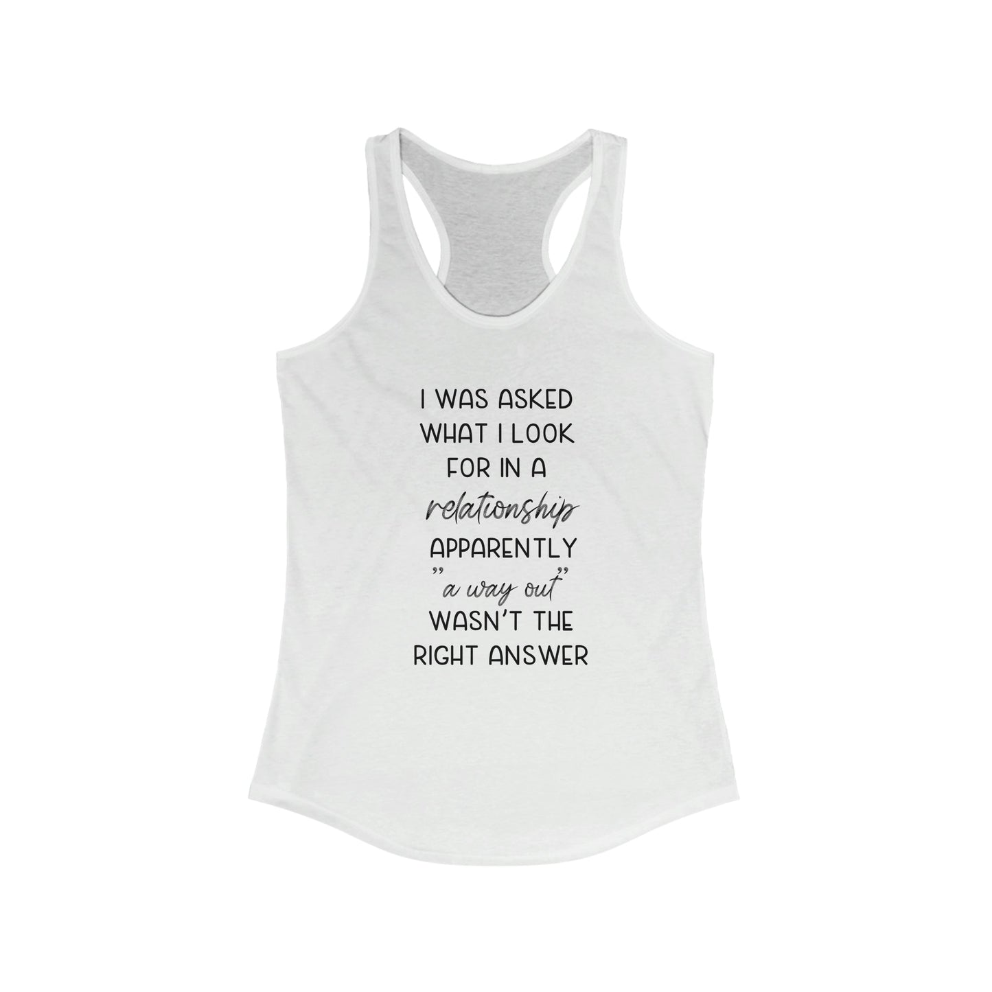 Wrong Answer Racerback Tank