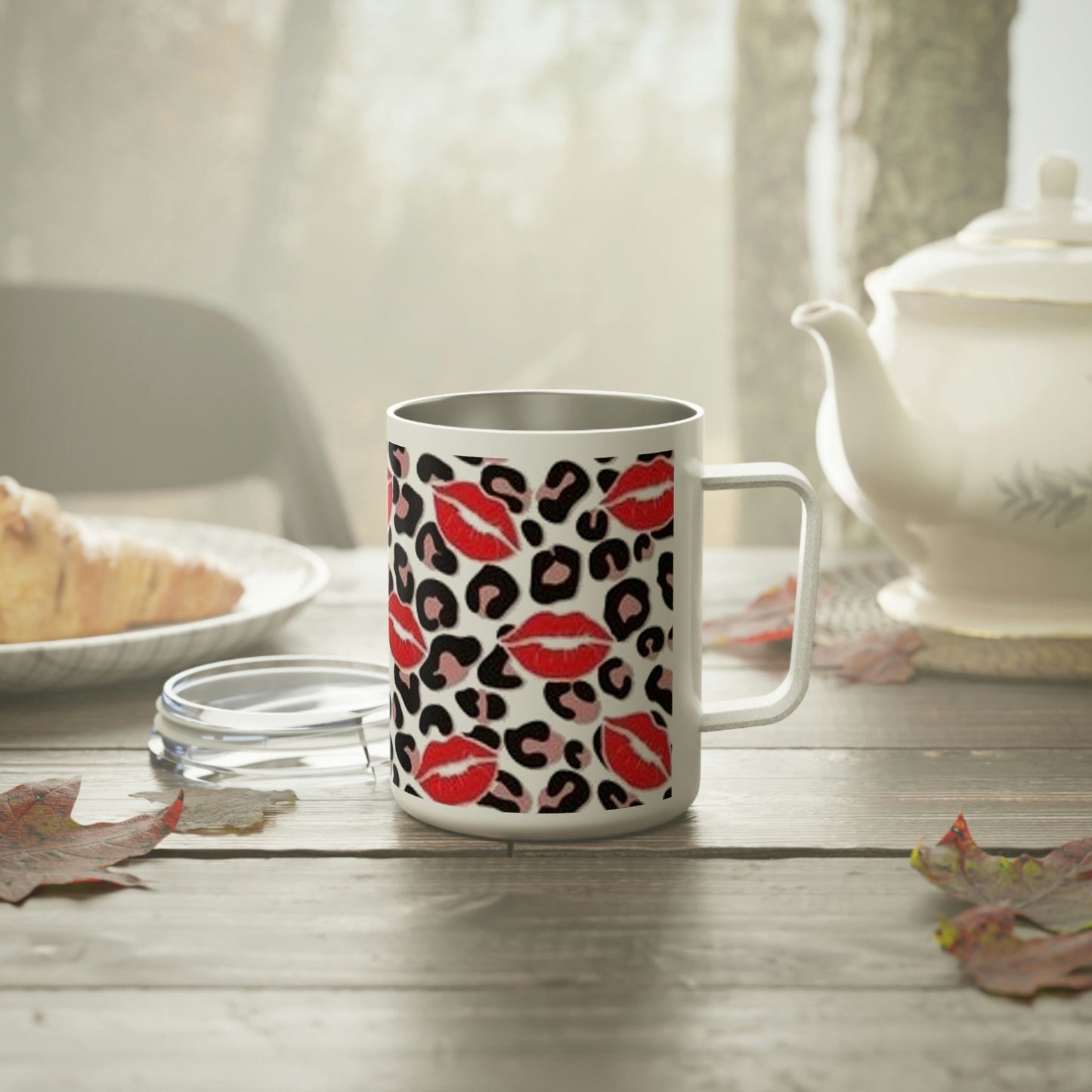 Leopard Lips- Insulated Coffee Mug, 10oz