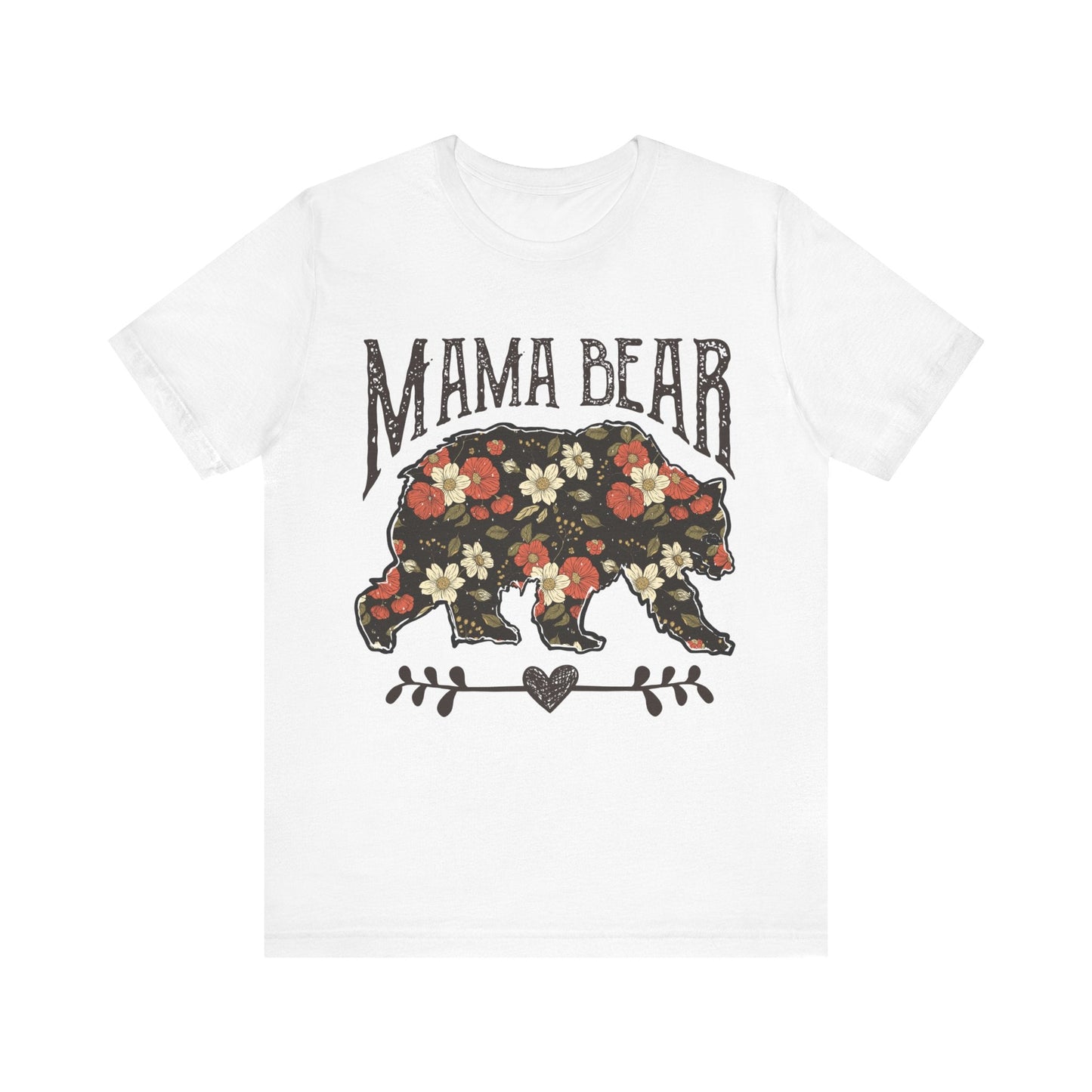 Floral Mama Bear Jersey Short Sleeve Tee