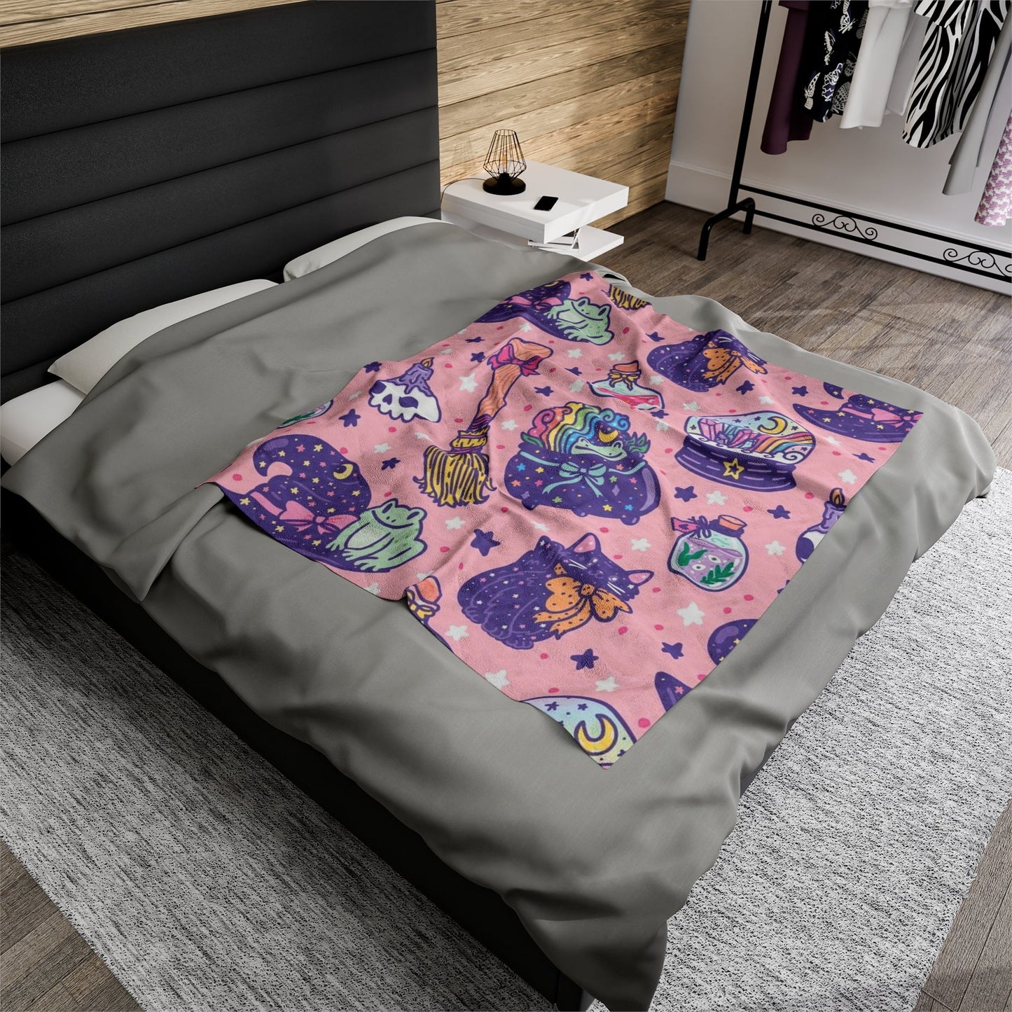 Pink Spook - Velveteen Plush Blanket