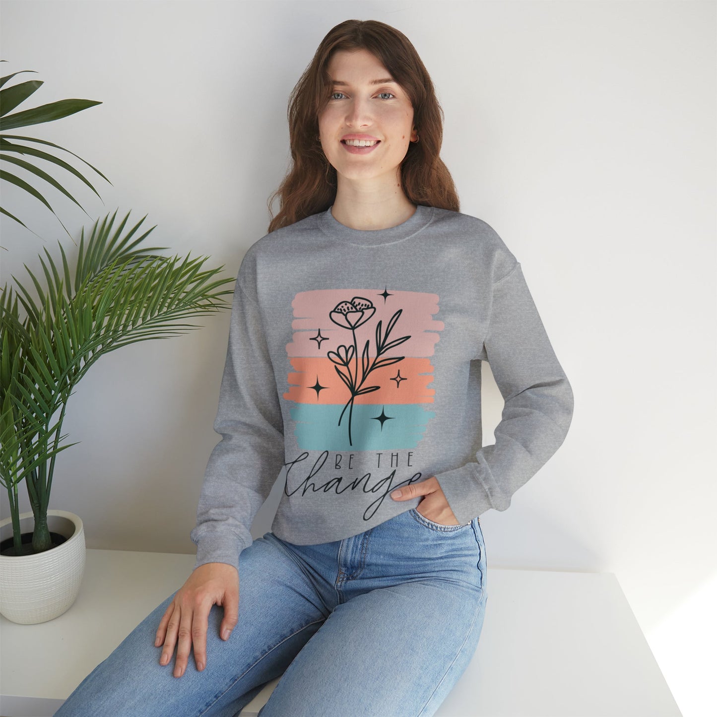 Be The Change Heavy Blend™ Crewneck Sweatshirt