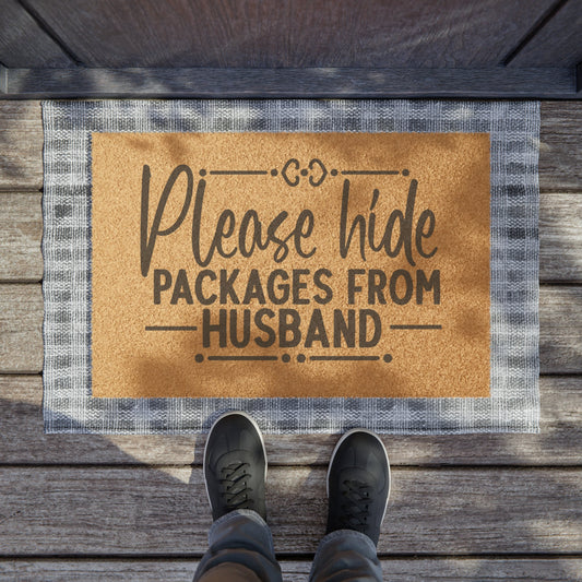 Please Hide Packages From Husband Doormat