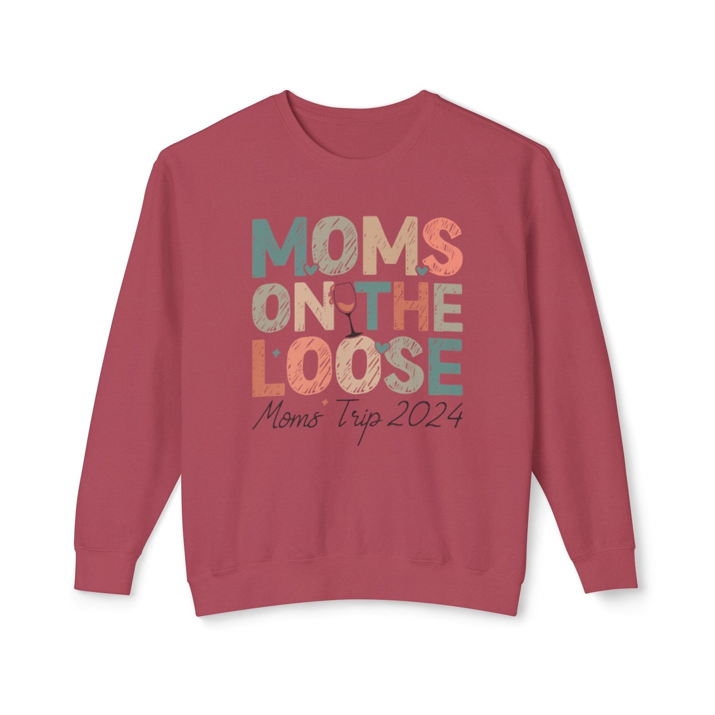 Moms On The Loose 2024 Lightweight Crewneck Sweatshirt