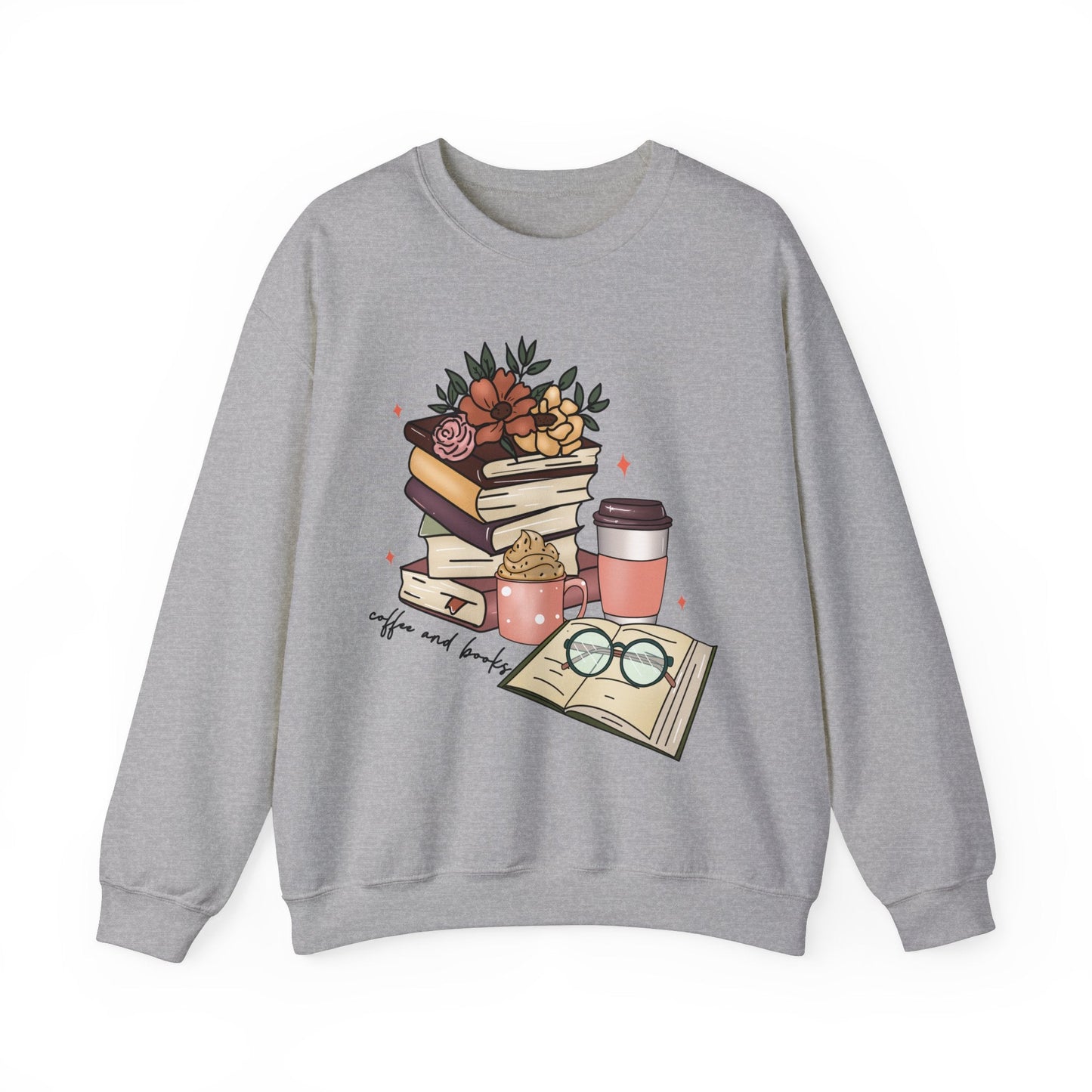 Coffee and Books Heavy Blend™ Crewneck Sweatshirt