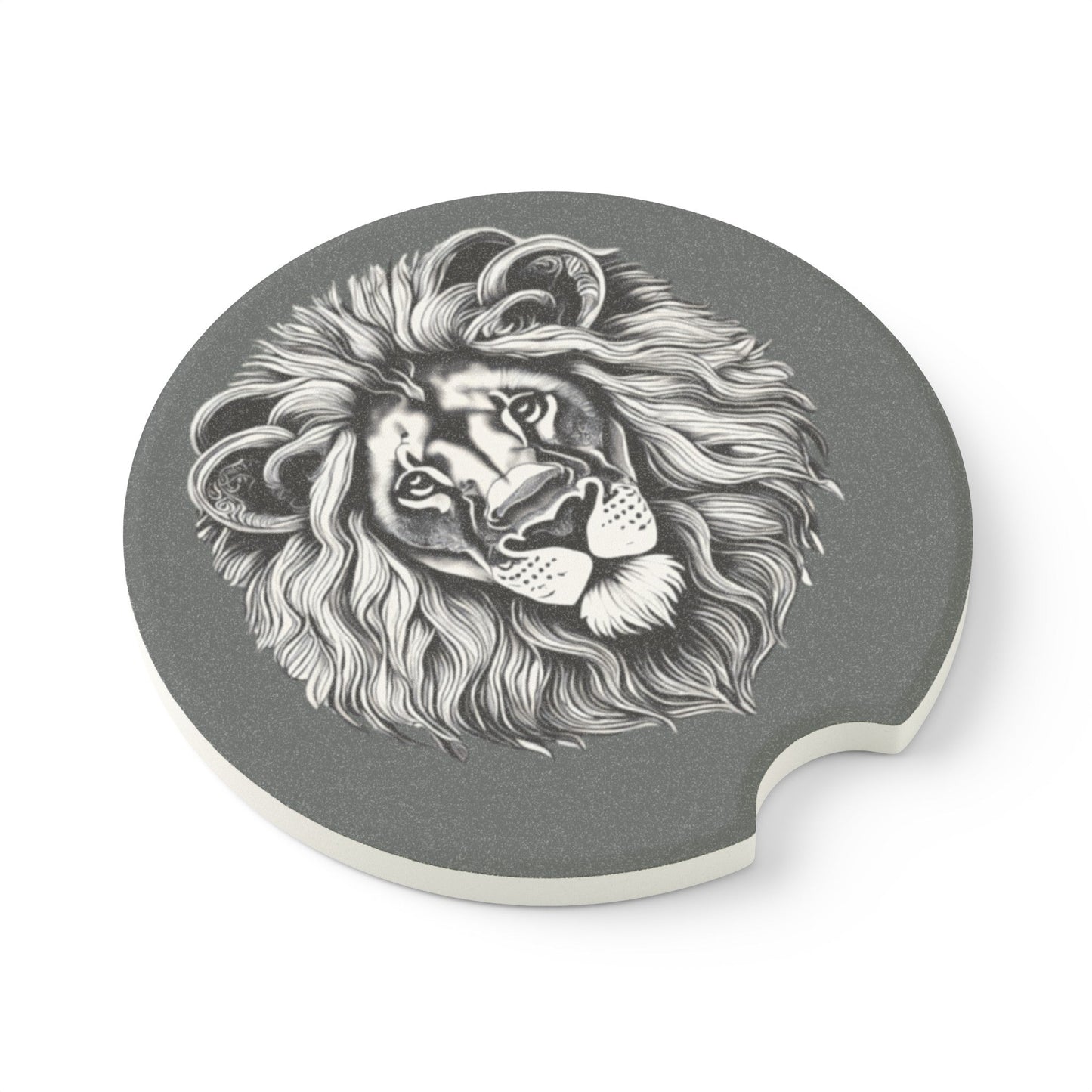 Lion Soapstone Car Coaster