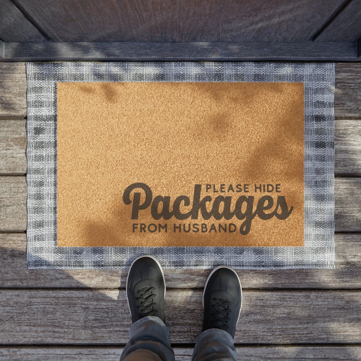 Please Hide Packages From Husband Doormat