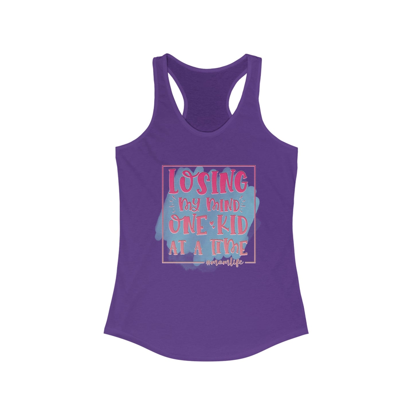 Losing My Mind One Kid At A Time Women's Ideal Racerback Tank