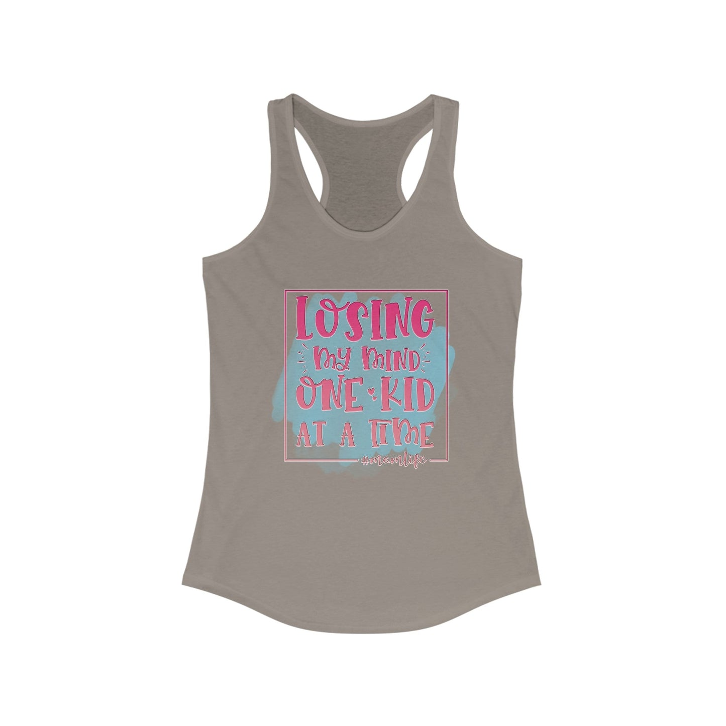 Losing My Mind One Kid At A Time Women's Ideal Racerback Tank