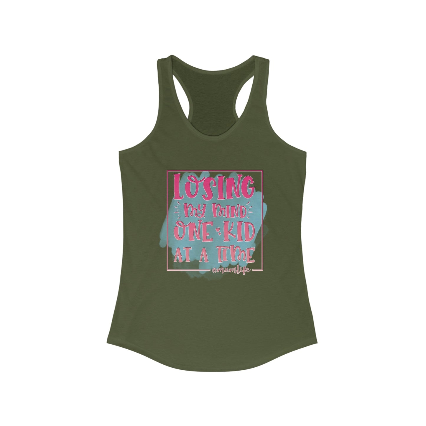 Losing My Mind One Kid At A Time Women's Ideal Racerback Tank